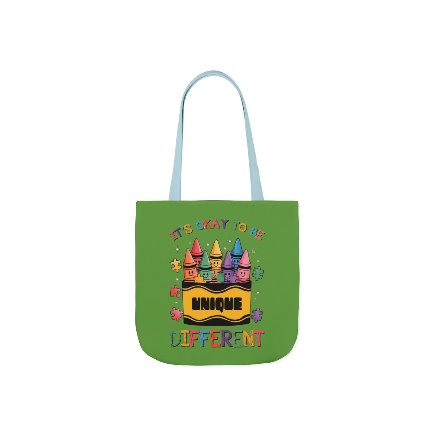 Autism Awareness & Pride Collection Unique Canvas Tote Bag with Colorful Castle Design