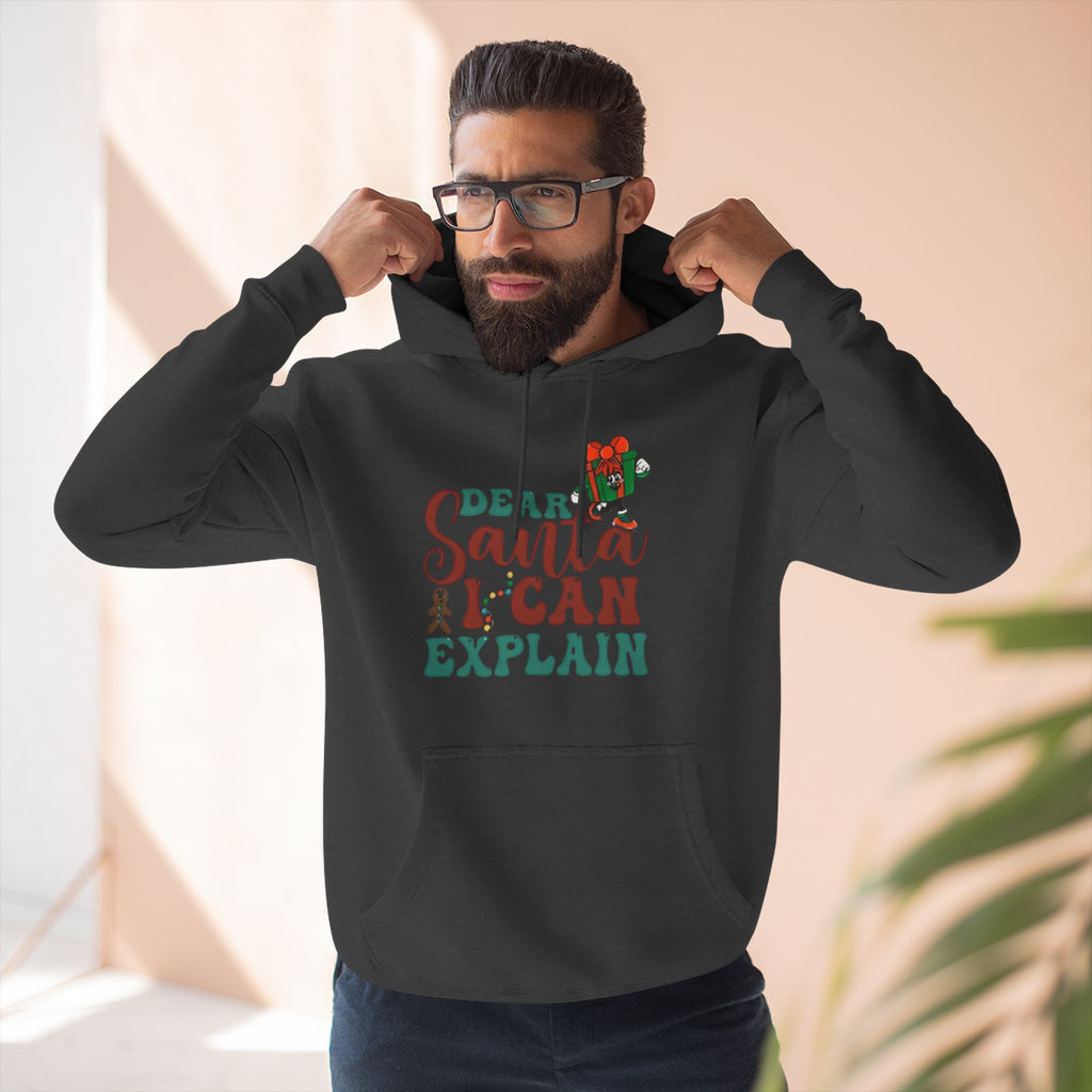 Christmas Hoodie “Dear Santa I Can Explain” Funny Holiday Pullover Christmas T-Shirts and Sweatshirts Collection