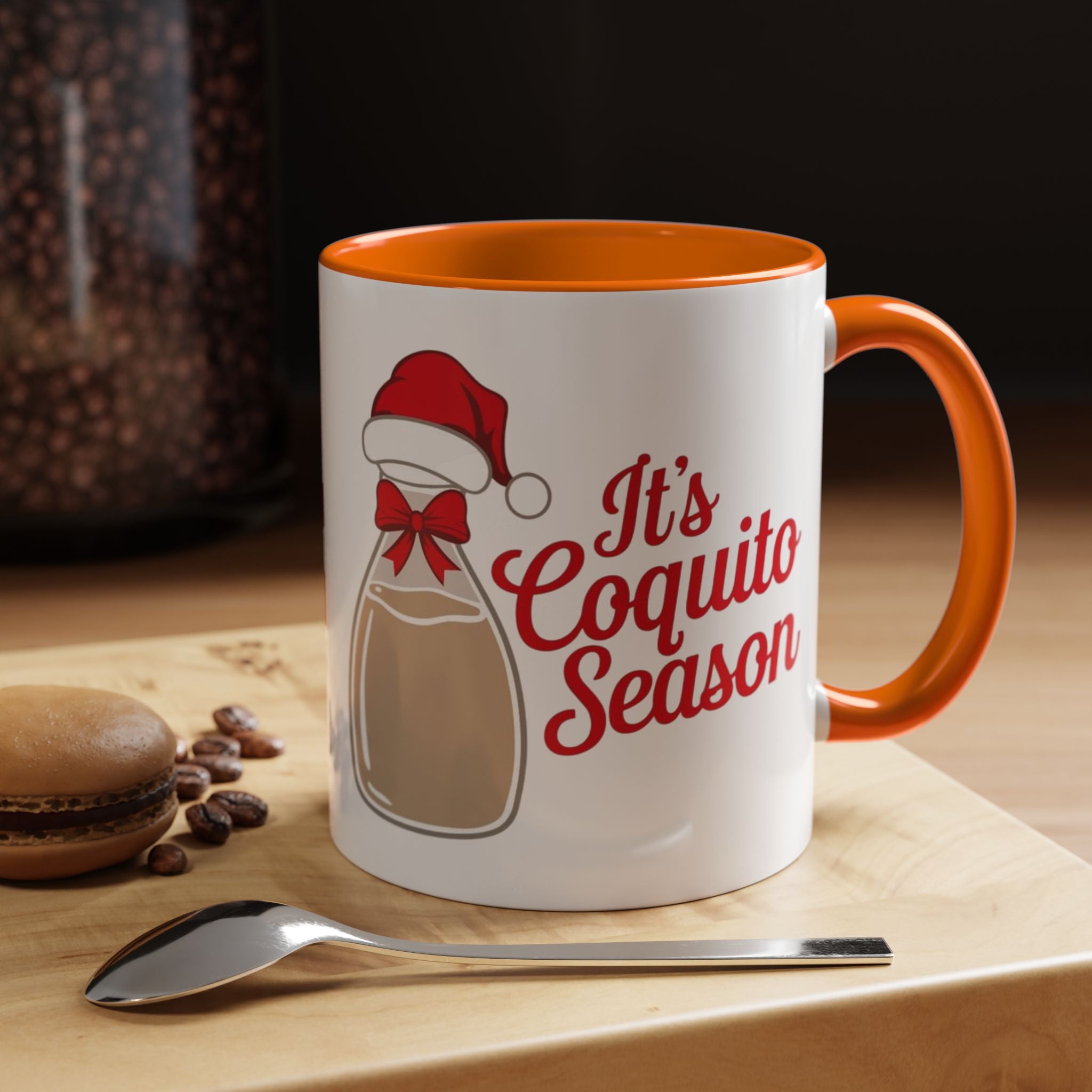 Herencia de Puerto Rico Mug Coquito Season Accent Mug Festive Holiday Coffee Cup
