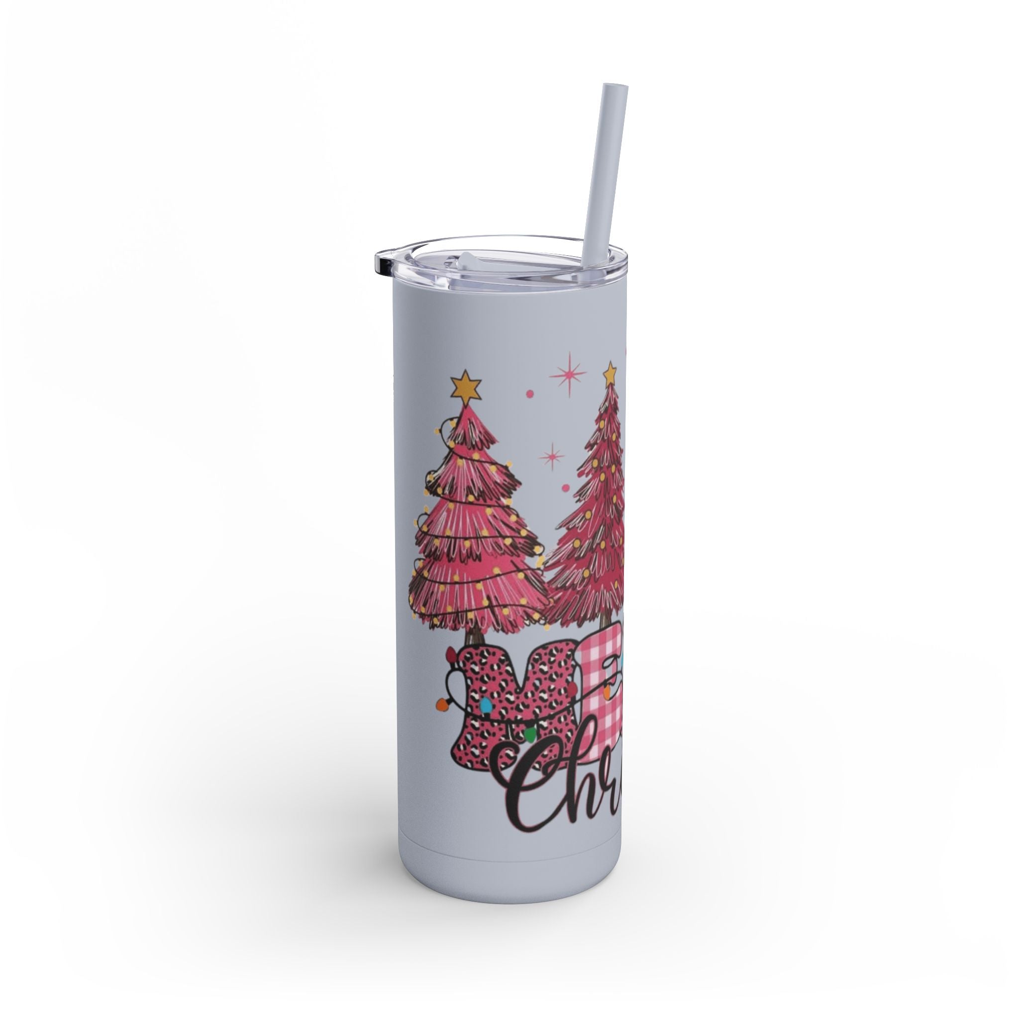 Christmas Tree Tumbler - 20oz Skinny Matte Drinkware Christmas gift mug