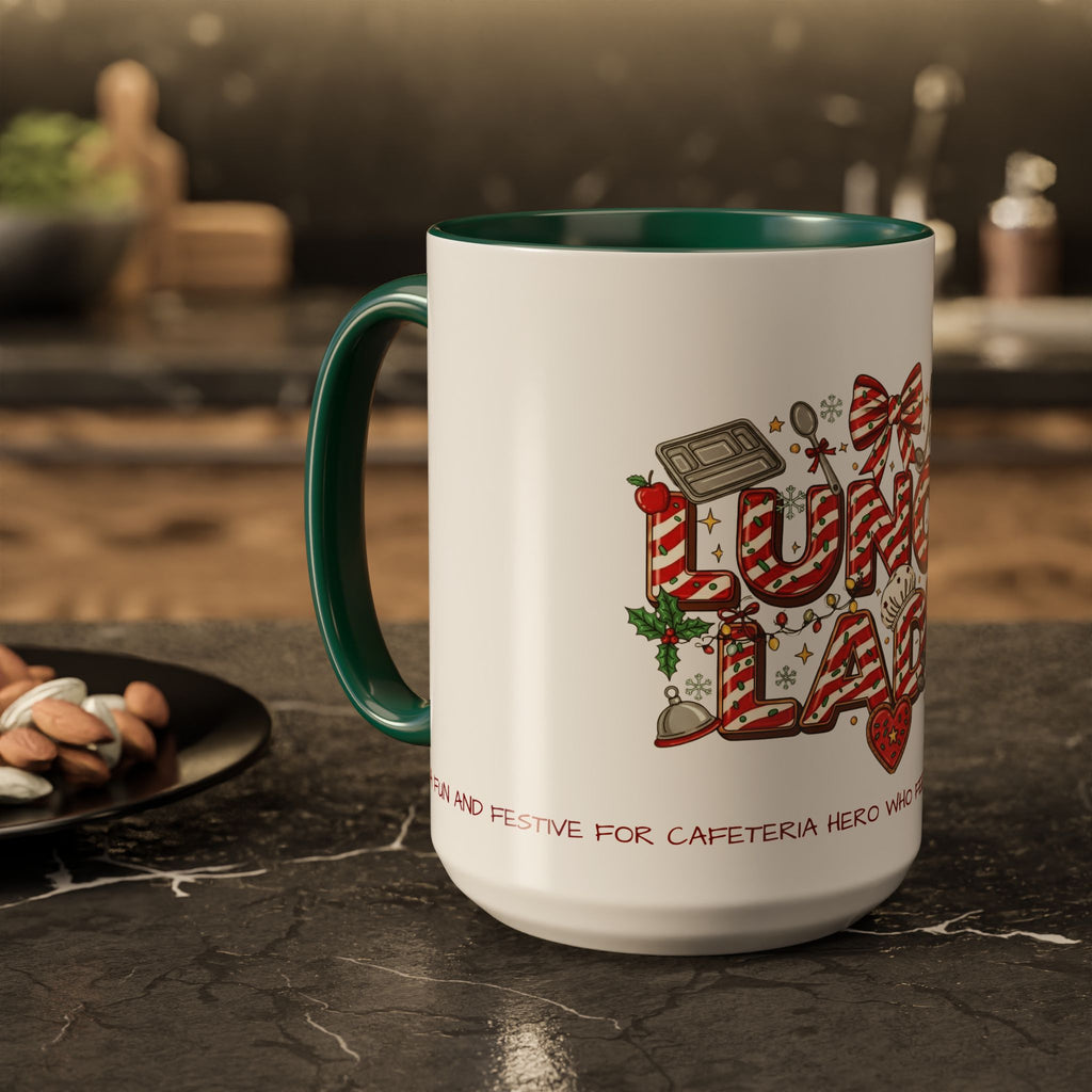 Lunch Lady Mug "Cafeteria Hero Who Feeds the Whole School With Love" | 11oz/15oz Gift  School Staff Christmas Mug Collection