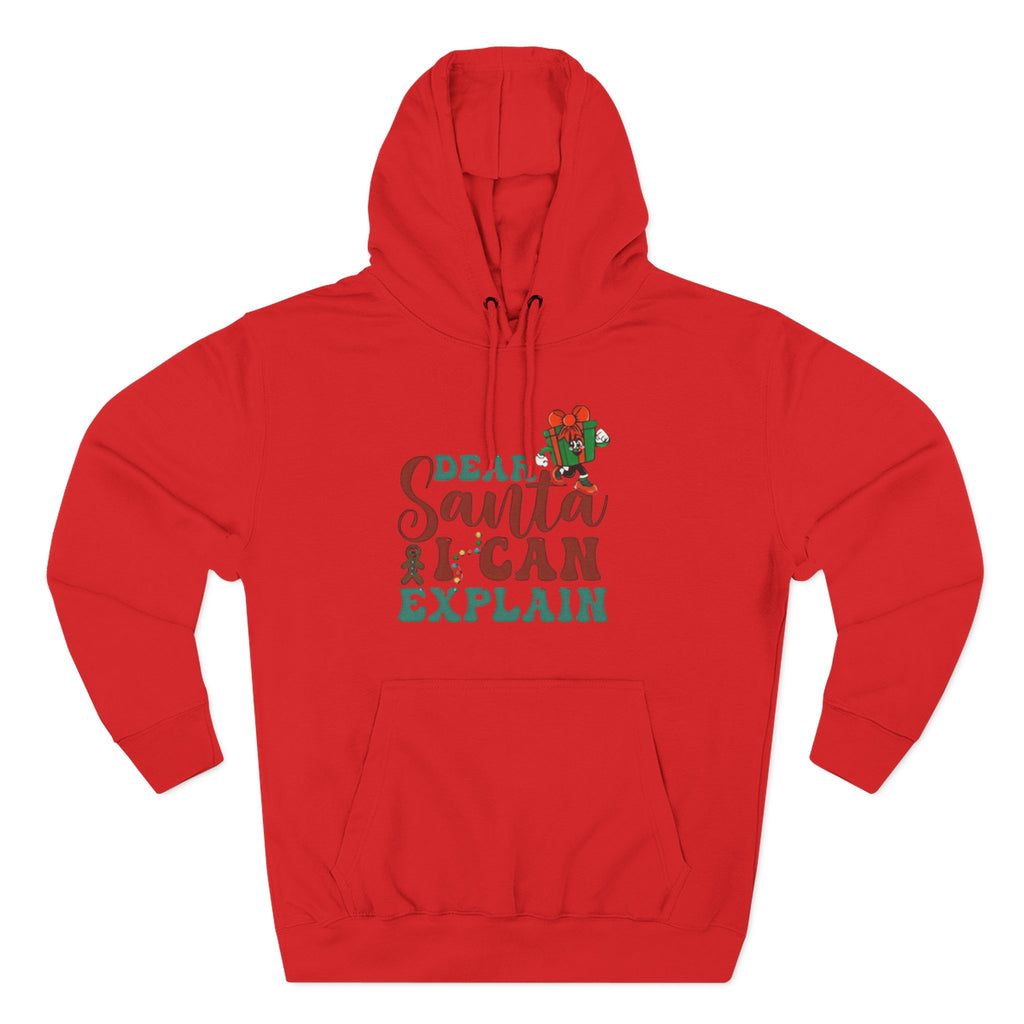 Christmas Hoodie “Dear Santa I Can Explain” Funny Holiday Pullover Christmas T-Shirts and Sweatshirts Collection