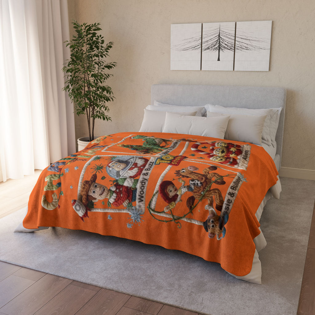Magical Christmas Cartoon Blanket Toy Story Christmas Fleece Blanket