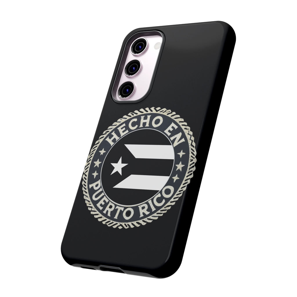Hecho en Puerto Rico Phone Case  Puerto Rican Flag Emblem Tough Protective Cover
