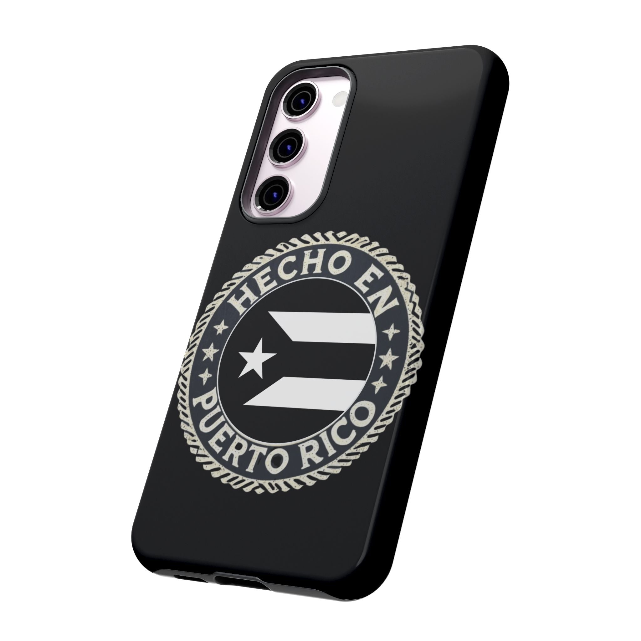 Hecho en Puerto Rico Phone Case  Puerto Rican Flag Emblem Tough Protective Cover