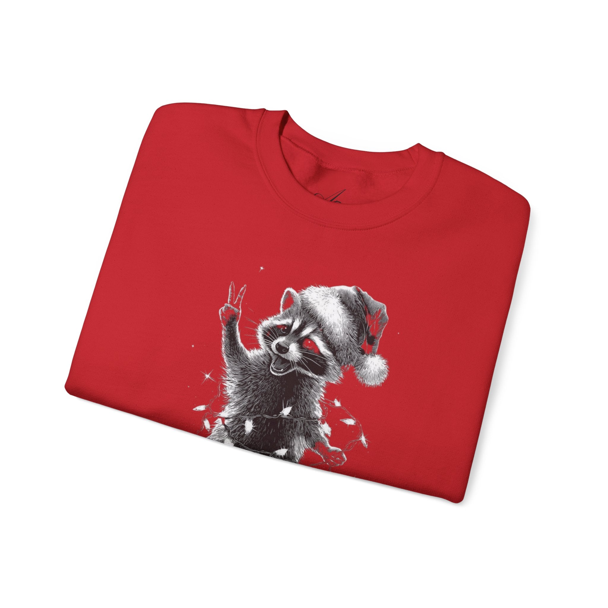 Holiday Raccoon Crewneck Sweatshirt Christmas Tshirts and sweaters,