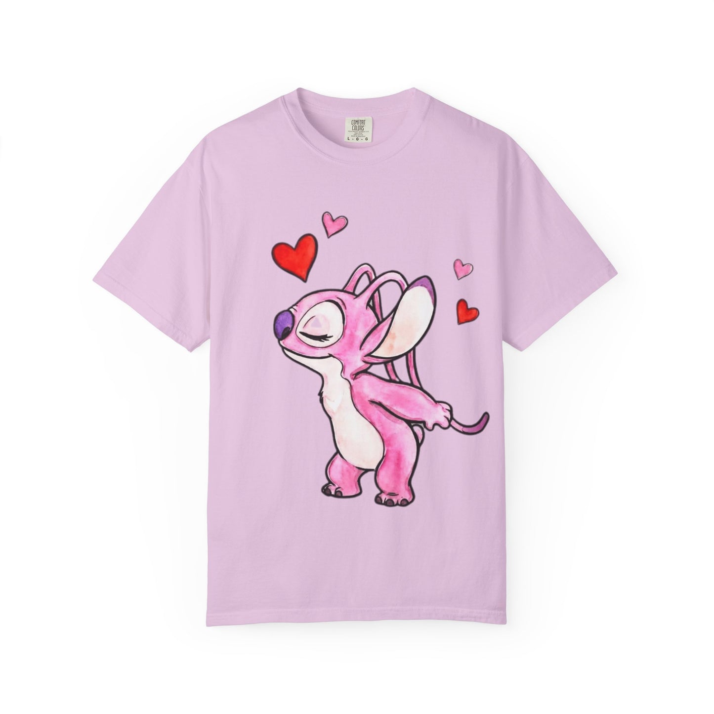 T-Shirt — Cute Pink Cartoon Creature with Hearts | Valentine’s Gift Tee