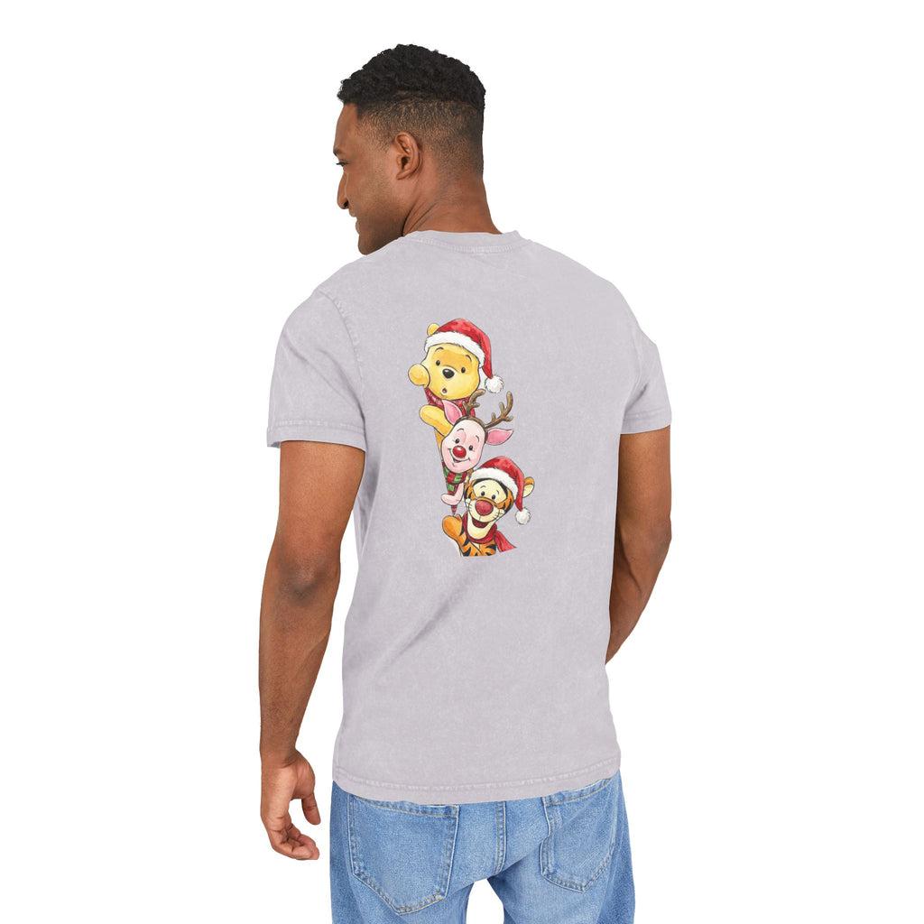 Christmas Character Stack Acid-Wash  Tee Cartoon Christmas T-shirts and Sweaters,