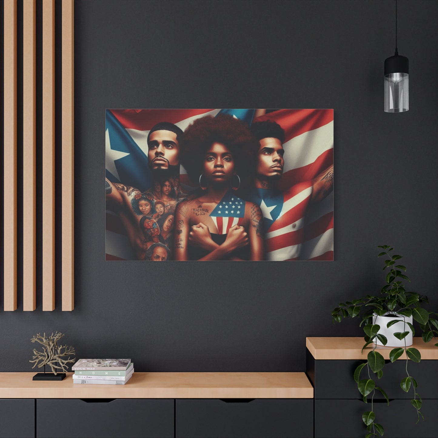 Rooted in Culture, Radiating Power Puerto Rican Wall Art, Unique Gift, Empowering Decor