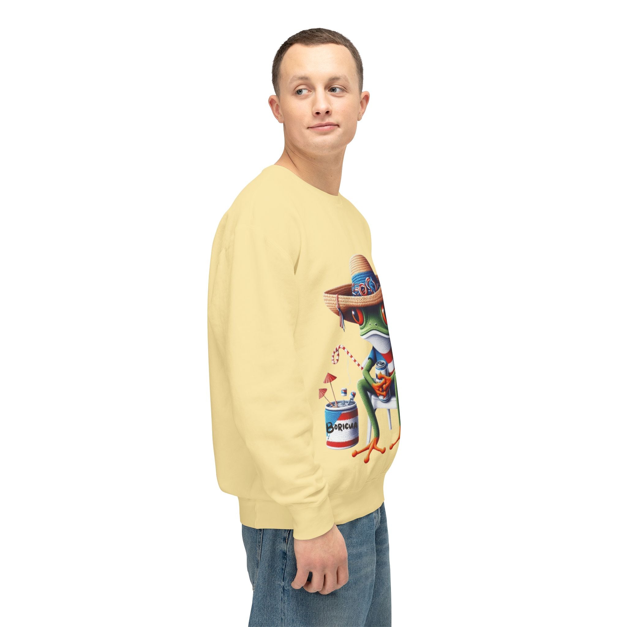 Coqui in Sombrero Crewneck Sweatshirt Puerto Rico’s Navidades
