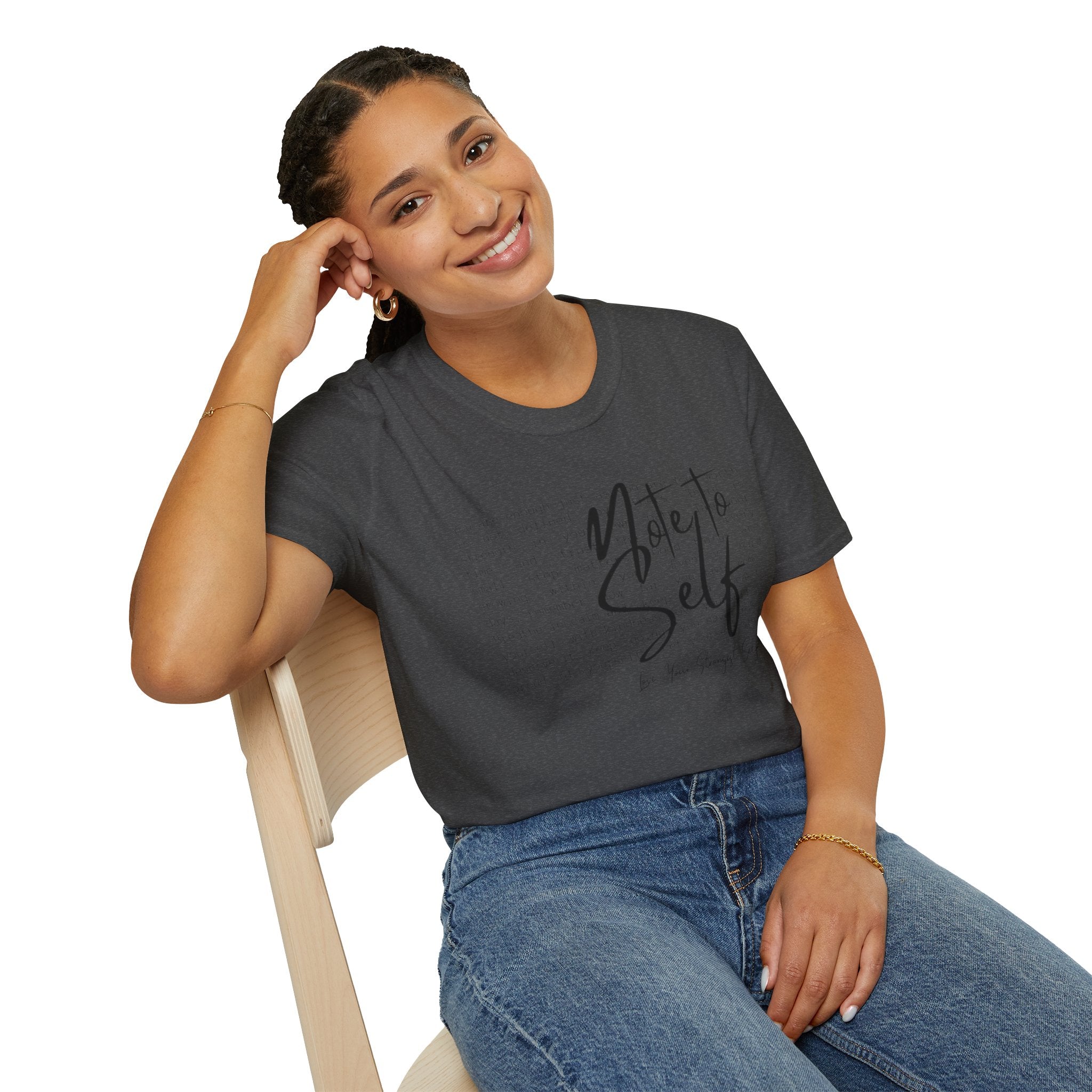 Note to Self T‑Shirt  Minimal Script Inspirational Tee