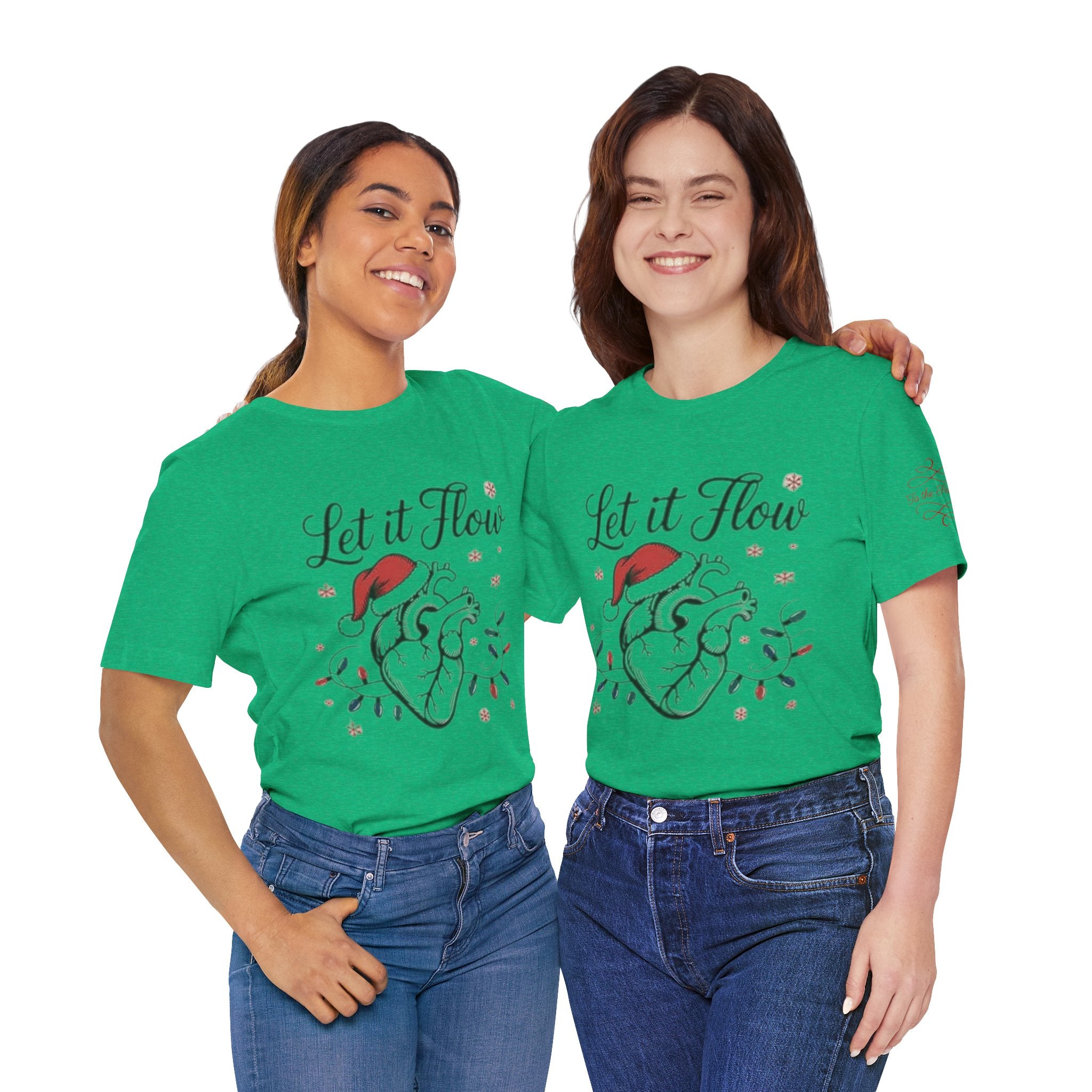 Let It Flow Heart Tee  Christmas Anatomical Heart Shirt