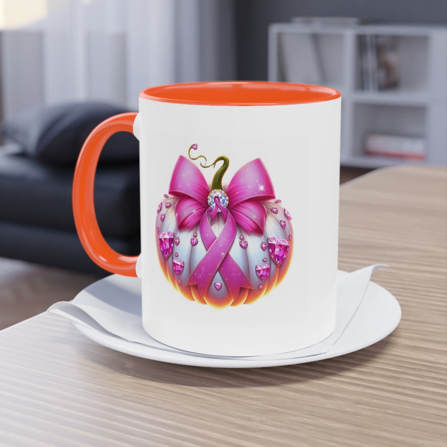 Vibrant Two-Tone Coffee Mug with Floral Design - Perfect Gift for Nature Lovers