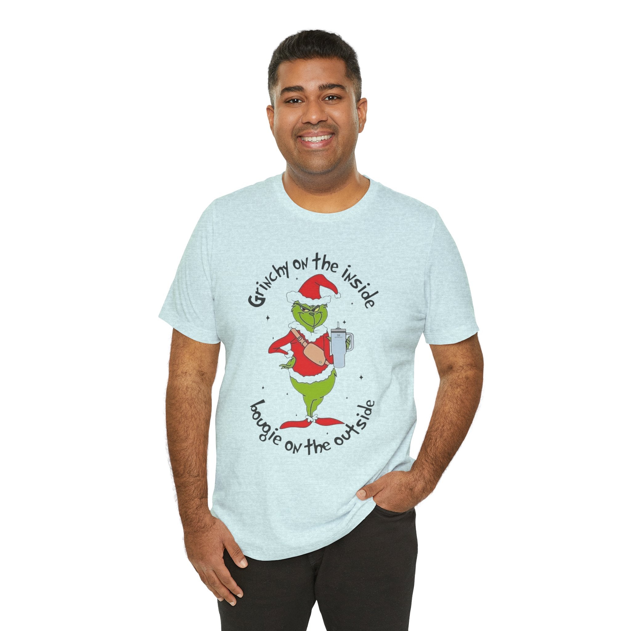 Grinch-Inspired Holiday Tee: 'Grinchy on the Inside, Boogie on the Outside'