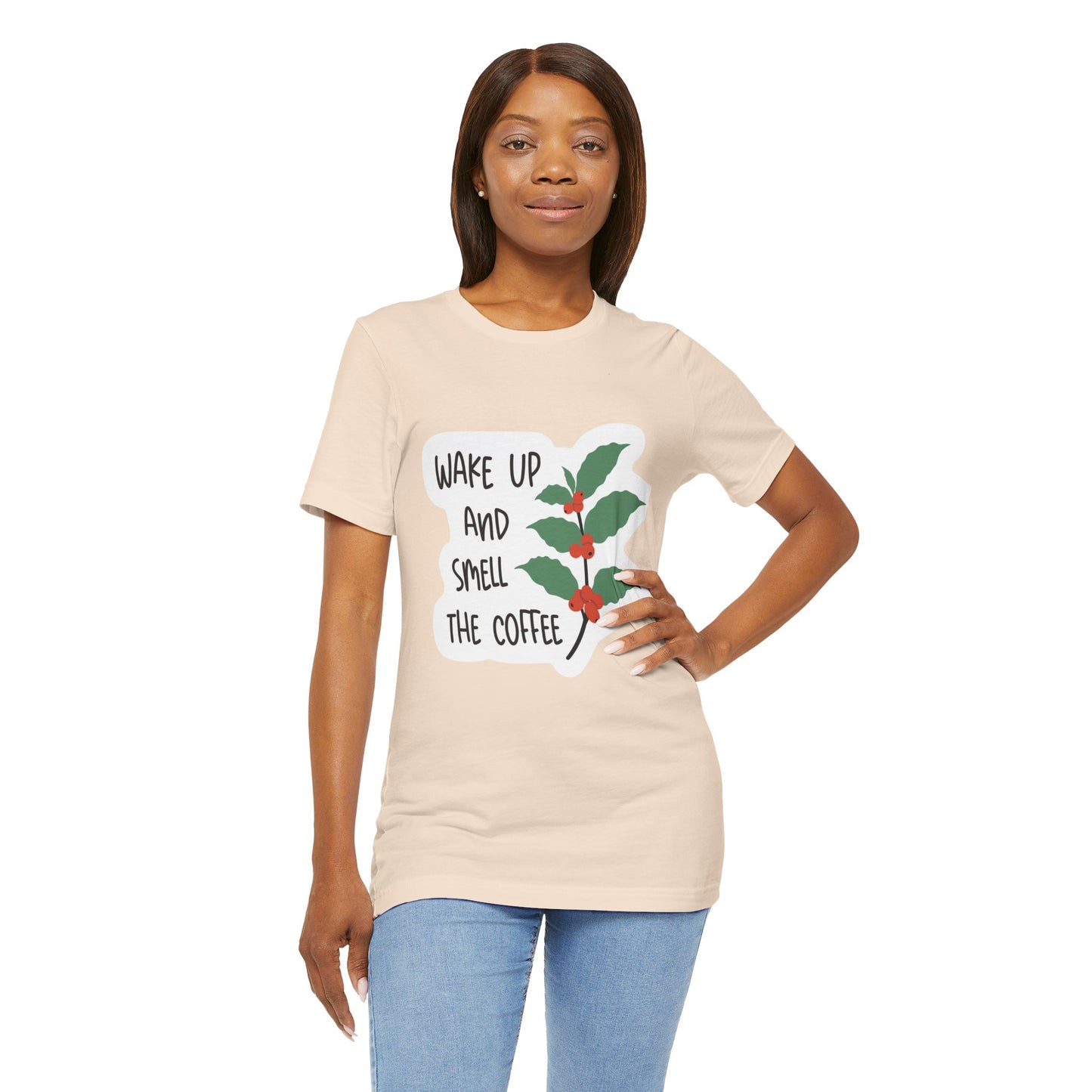 Wake Up and Smell the Coffee Tee  Coffee Plant Graphic T-Shirt
