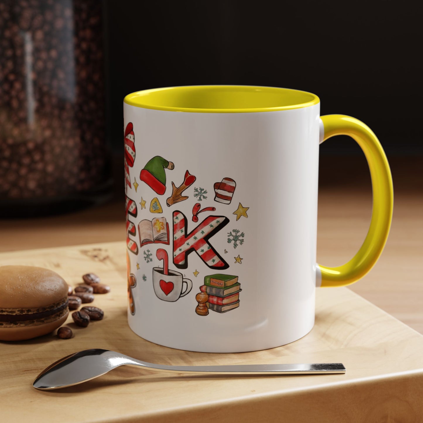 Holiday Teacher Coffee Mug 'PRE-K' Festive Gingerbread & Candy Cane Design (11/15oz) School Staff Christmas Mug Collection