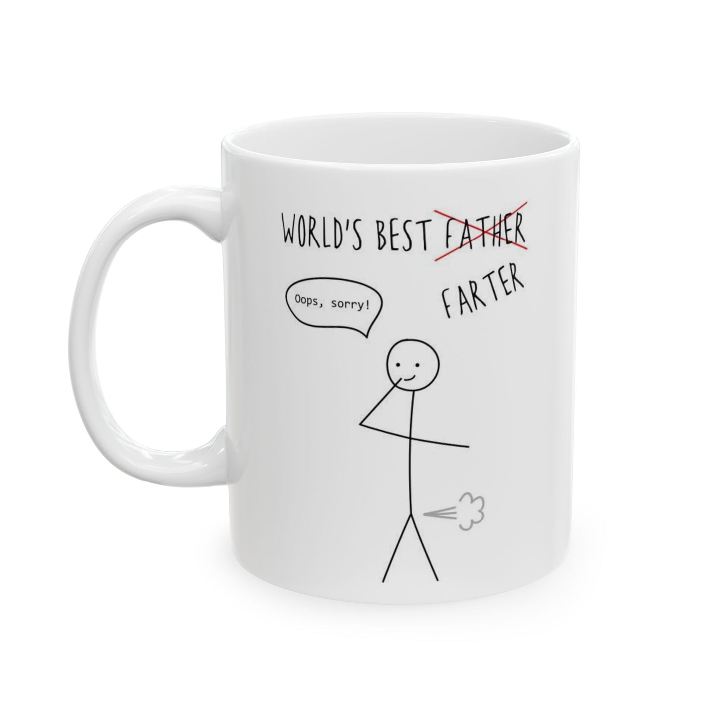 Funny Coffee Mug - Best Gift for Dad, Cute Ceramic Tumbler for Father's Day, Humorous Tea Cup, Birthday Gift for Him, Office Mug