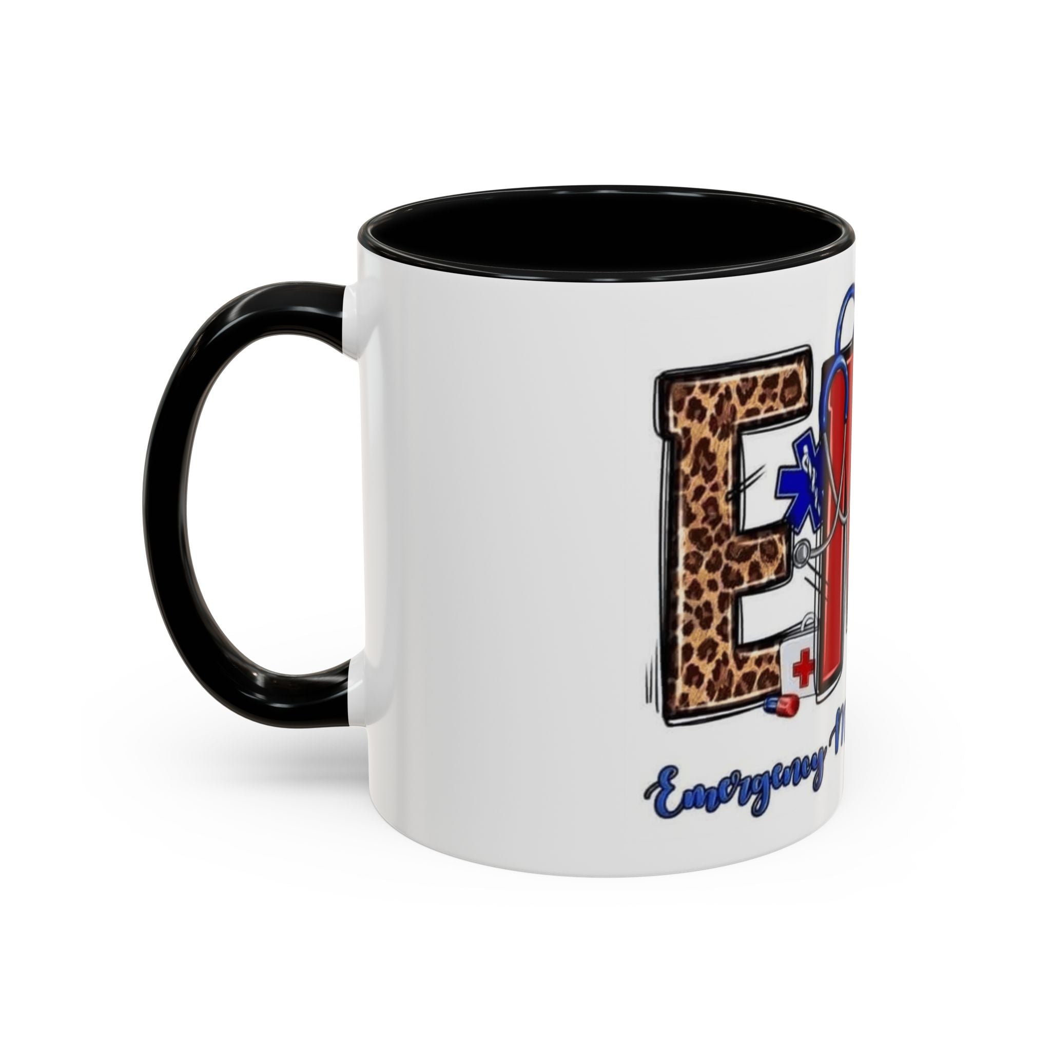 EMT Coffee Mug — Emergency Medical Technician Ambulance Stethoscope Design (11/15oz) Medical Christmas Mug