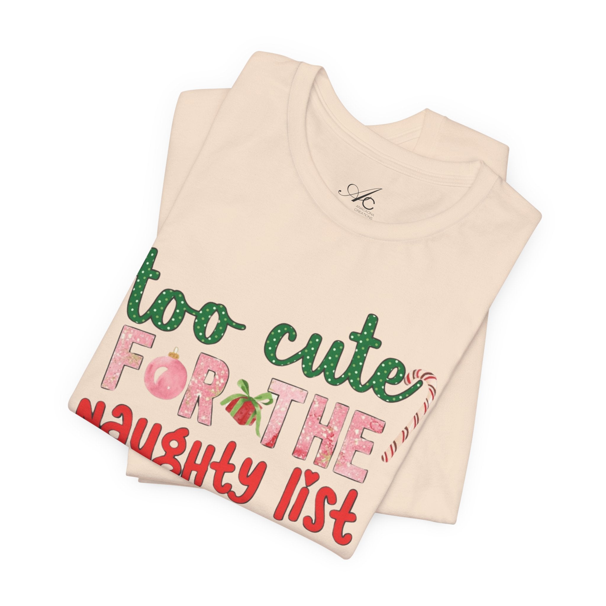 Christmas T-Shirts and Sweatshirts Collection Cute Grinch Holiday Tee 'Too Cute for the Naughty List' Unisex Jersey T-Shirt