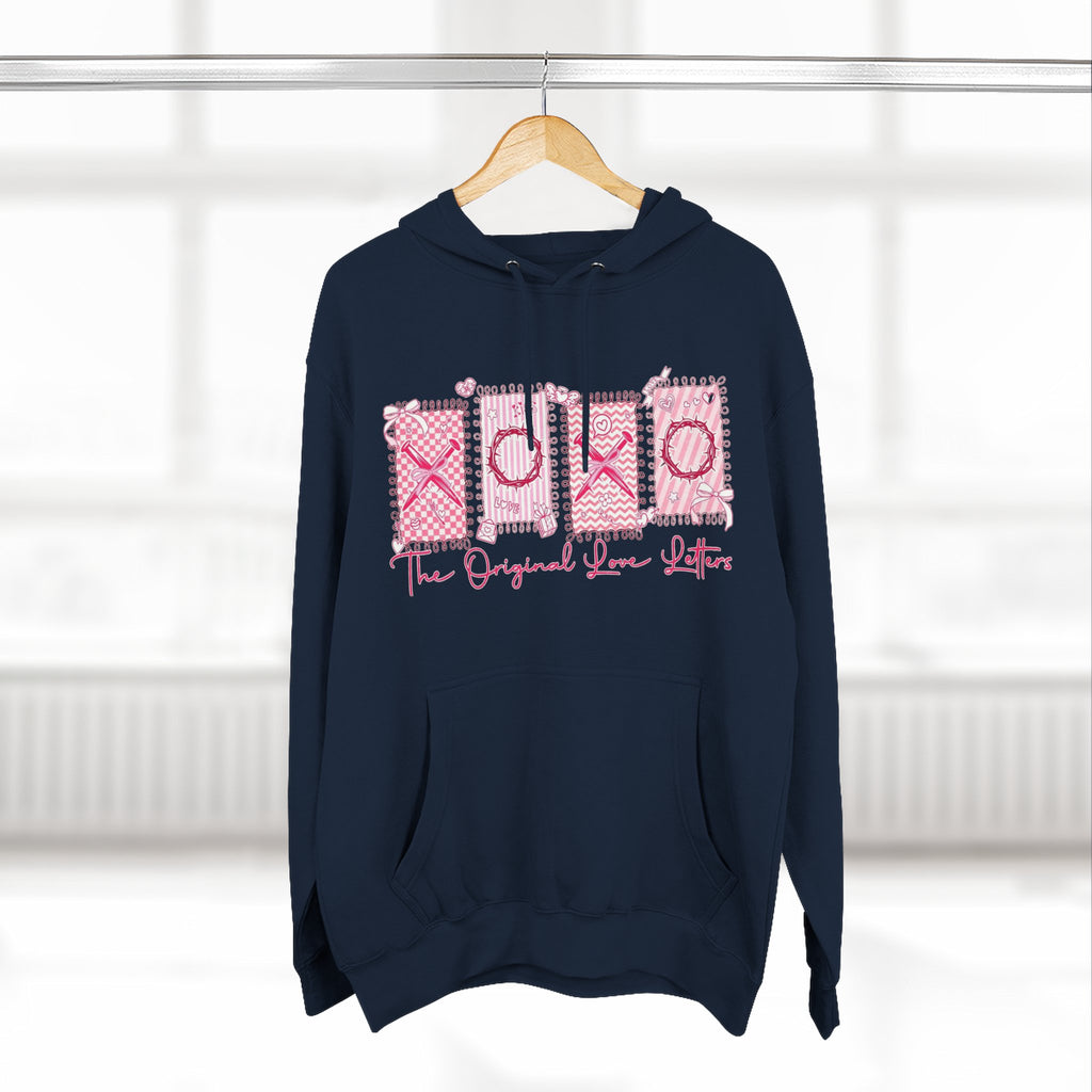 Hoodie  Pink XOXO Three Panel Love Letters Fleece Hoodie