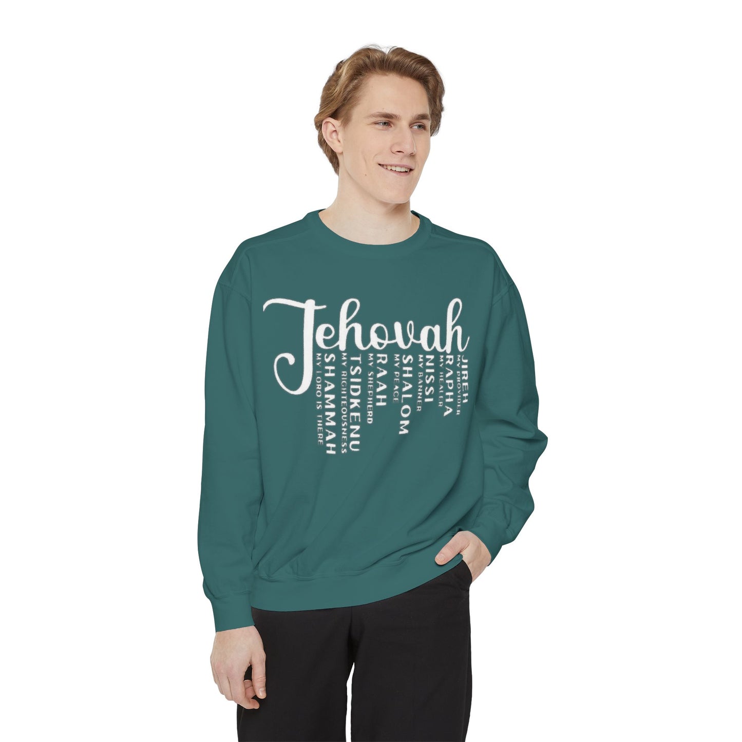 Jehovah Names Sweatshirt  Christian Faith Scriptural Names Pullover
