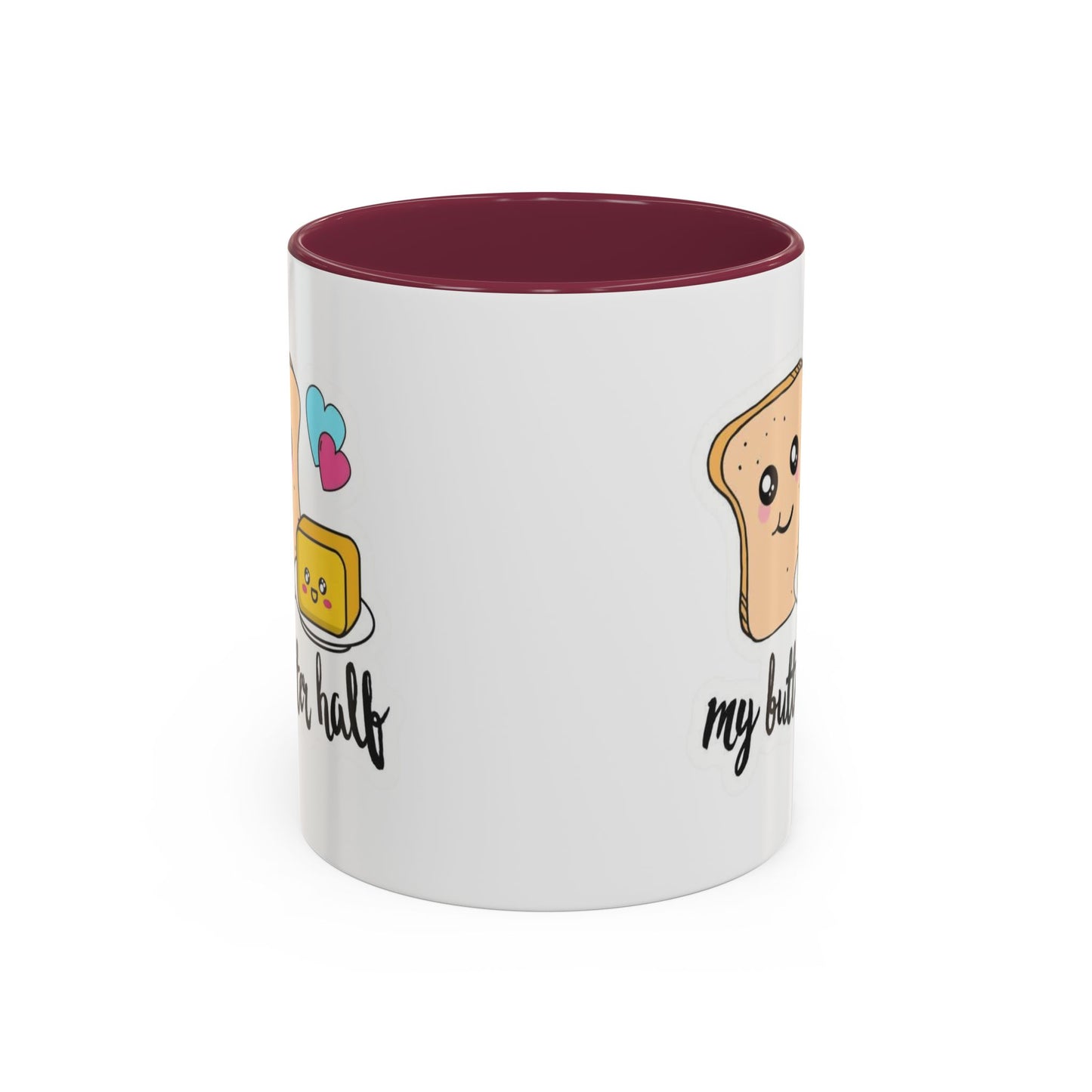 Motivational & Funny Quote Mugs Uplifting Coffee Cup Gifts Cute Foodie Relationship Mug My Butter Half Design, Colorful 11oz & 15oz