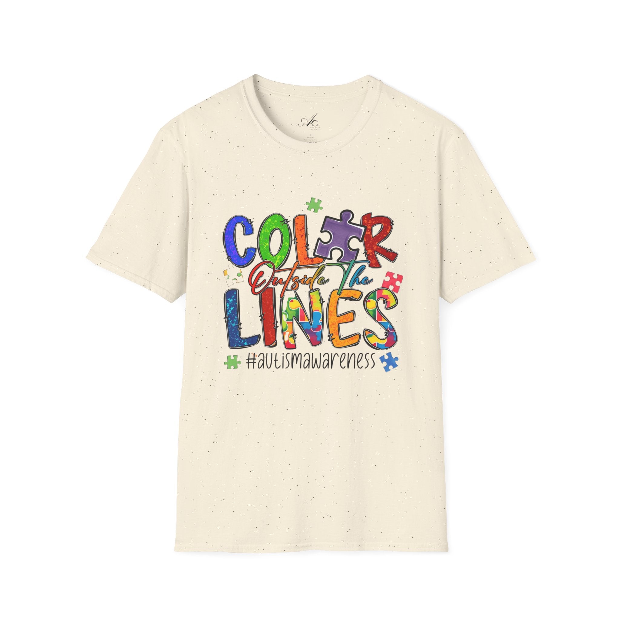 Color Outside the Lines Unisex T-Shirt for Autism Awareness