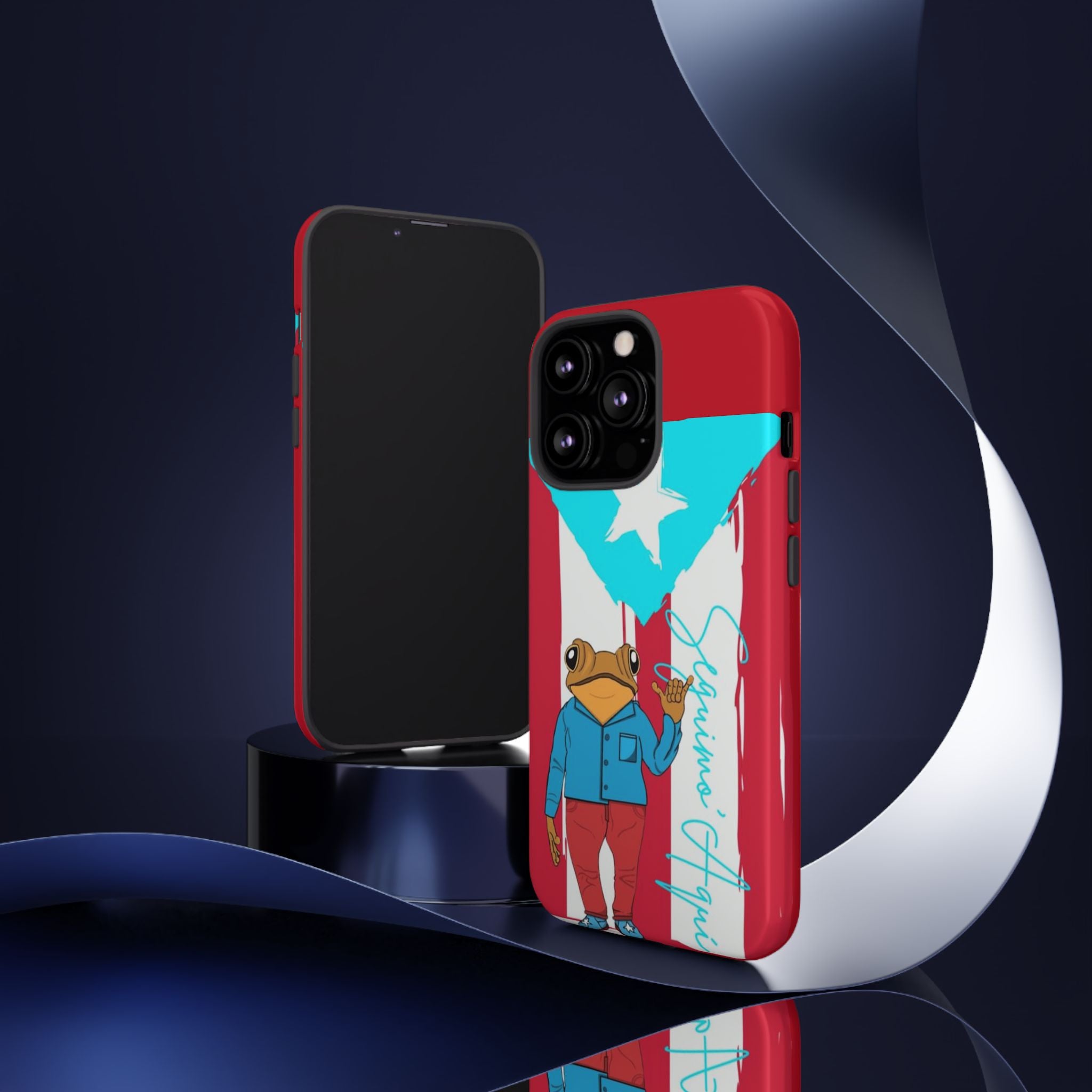 Puerto Rican Flag Frog Design ("Señorita Hops")Phone Case Isla del Encanto Phone Case – Puerto Rican Style