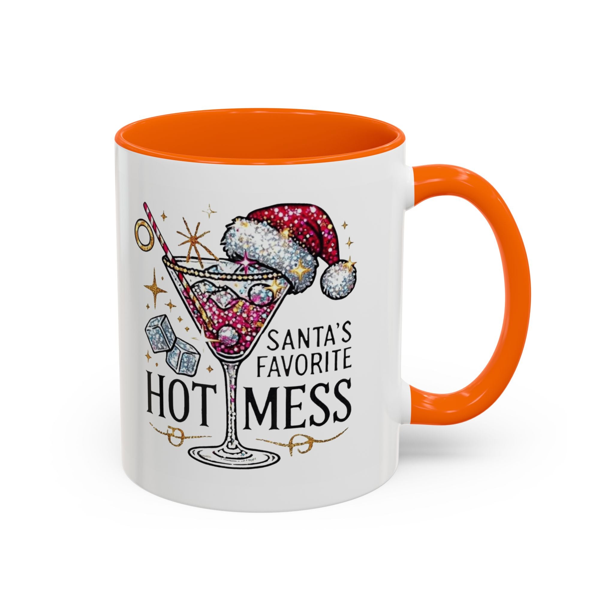 Accent Coffee Mug - "Santa's Favorite Hot Mess" Holiday Cocktail Mug (11/15 oz)