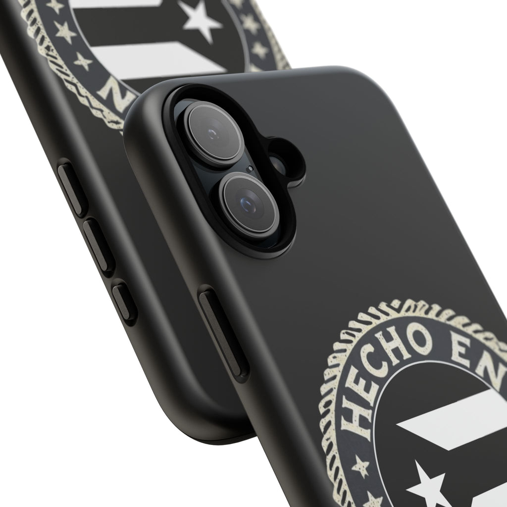 Hecho en Puerto Rico Phone Case  Puerto Rican Flag Emblem Tough Protective Cover