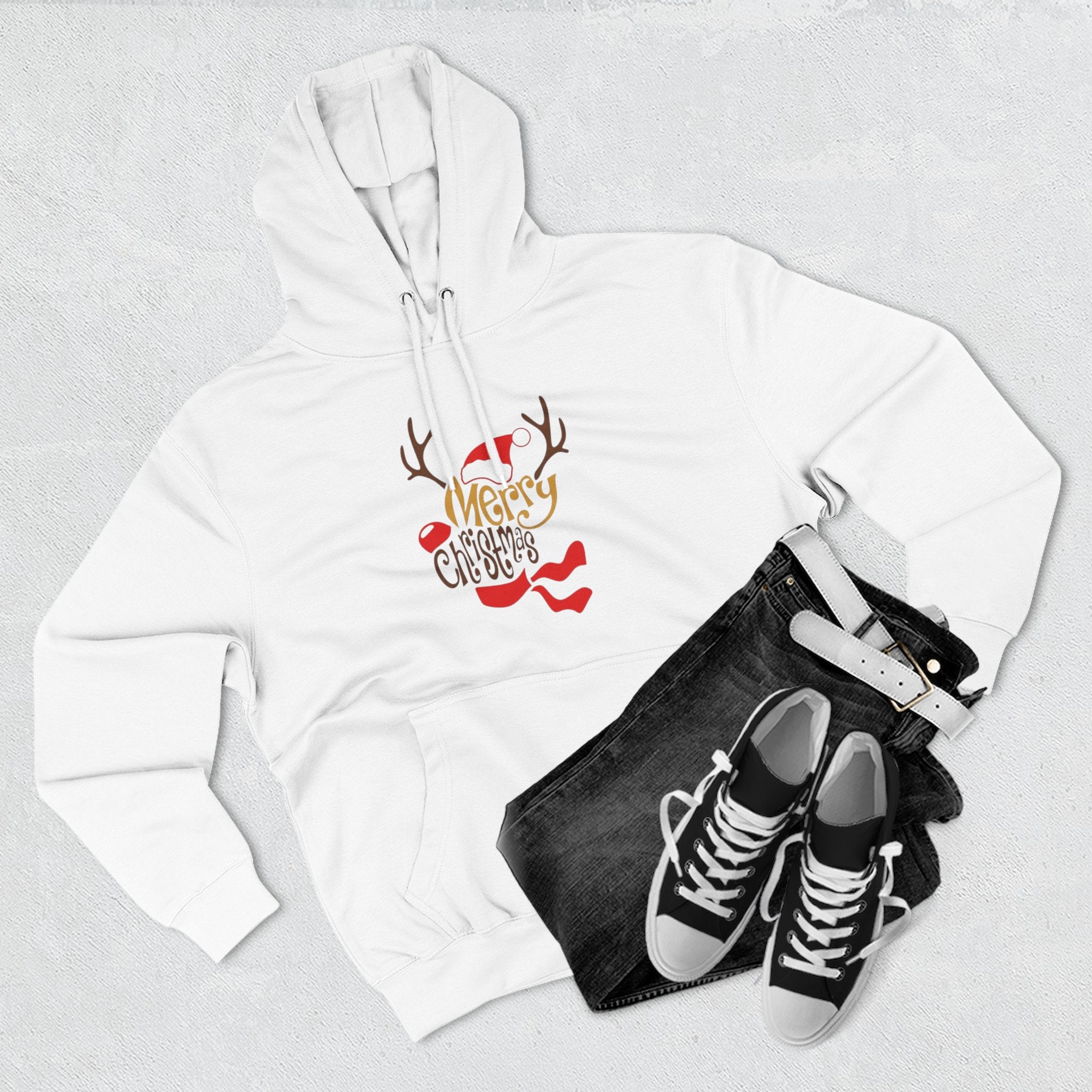 Holiday Apparel | Christmas Tees & Sweatshirts with Festive Quotes Merry Christmas Fleece Hoodie