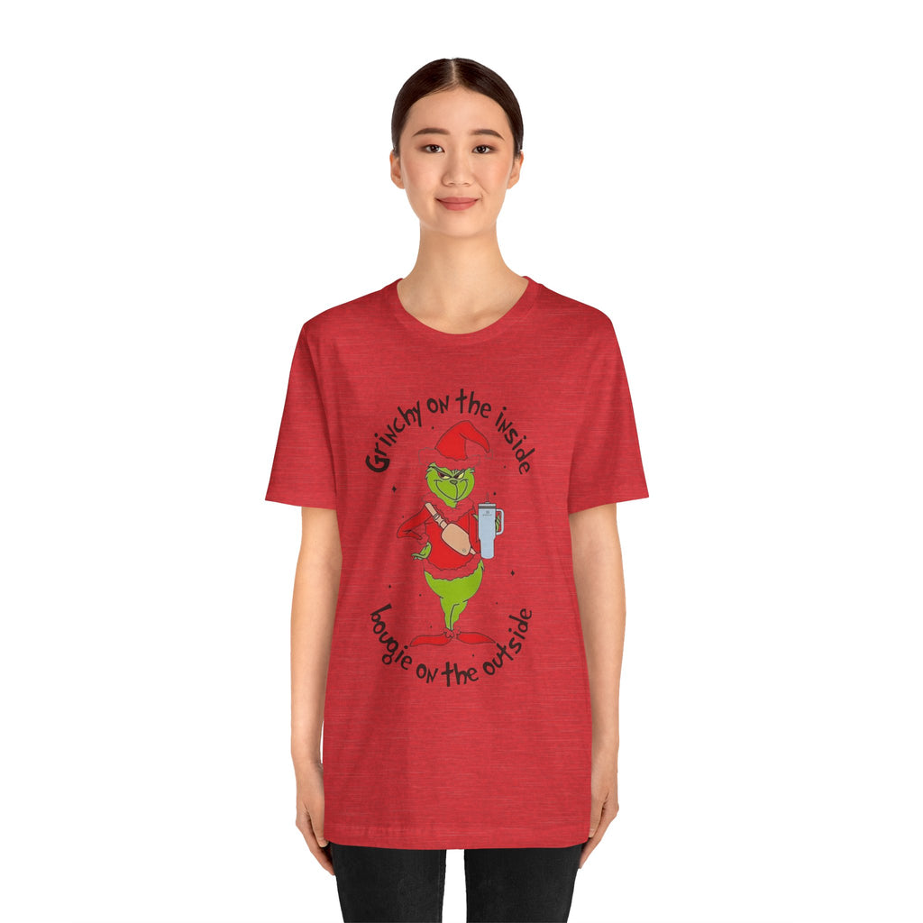 Grinch-Inspired Holiday Tee: 'Grinchy on the Inside, Boogie on the Outside'