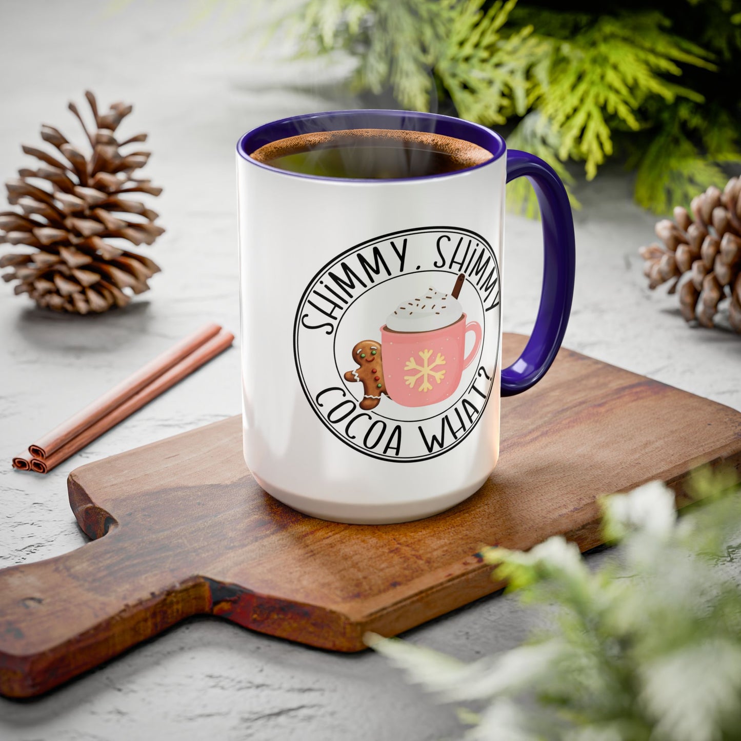 Cute Cocoa Mugs with Gingerbread Design Perfect for Winter Holiday CheerBeverage Cup Christmas Design
