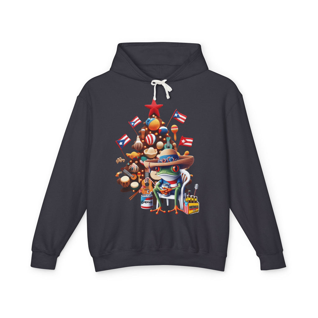 Puerto Rico Navidades Holiday Fiesta Hoodie — Puerto Rican Christmas Tree Graphic Sweatshirt