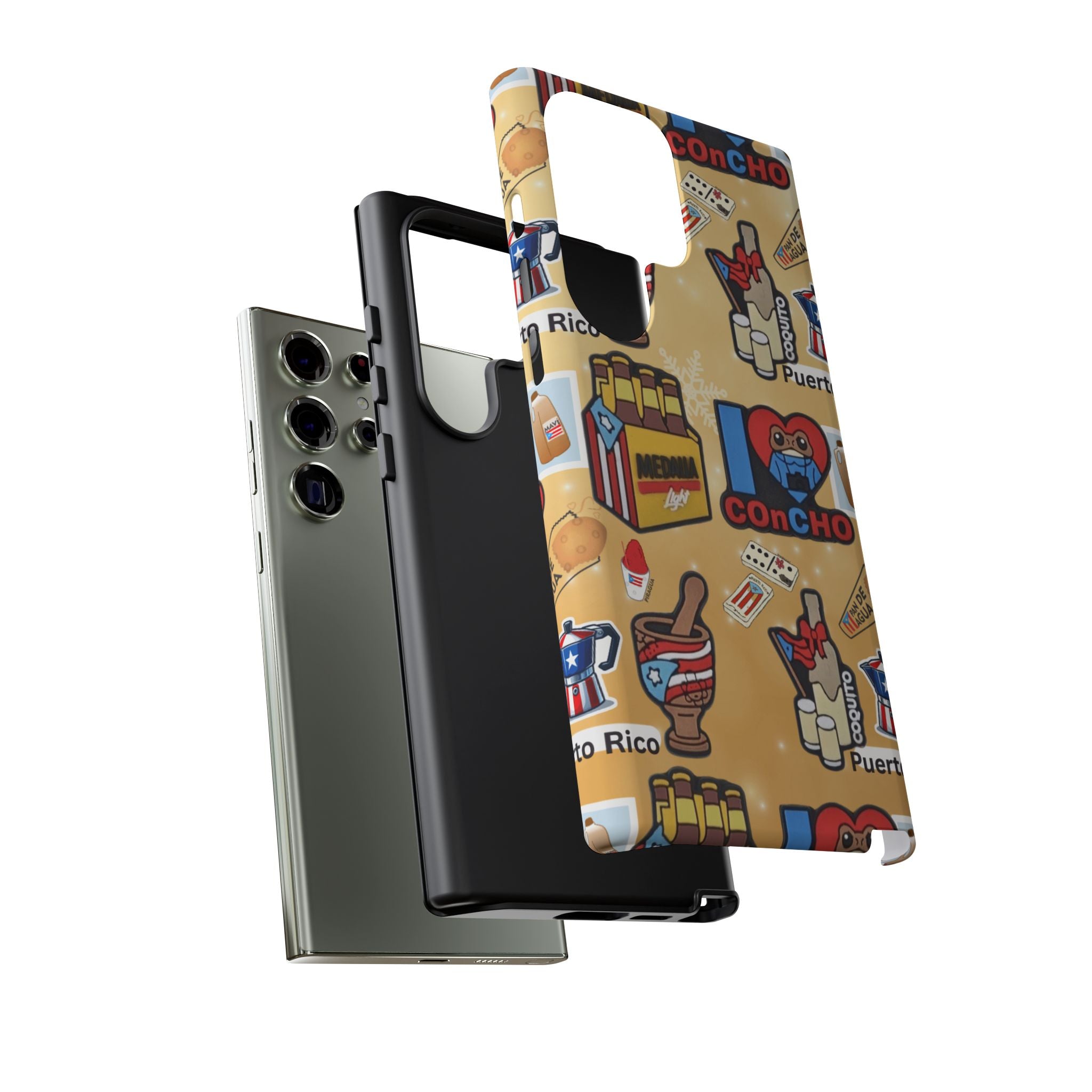 Puerto Rico Sticker Collage Tough Case  ‘I  Concho’ Pattern Phone Case