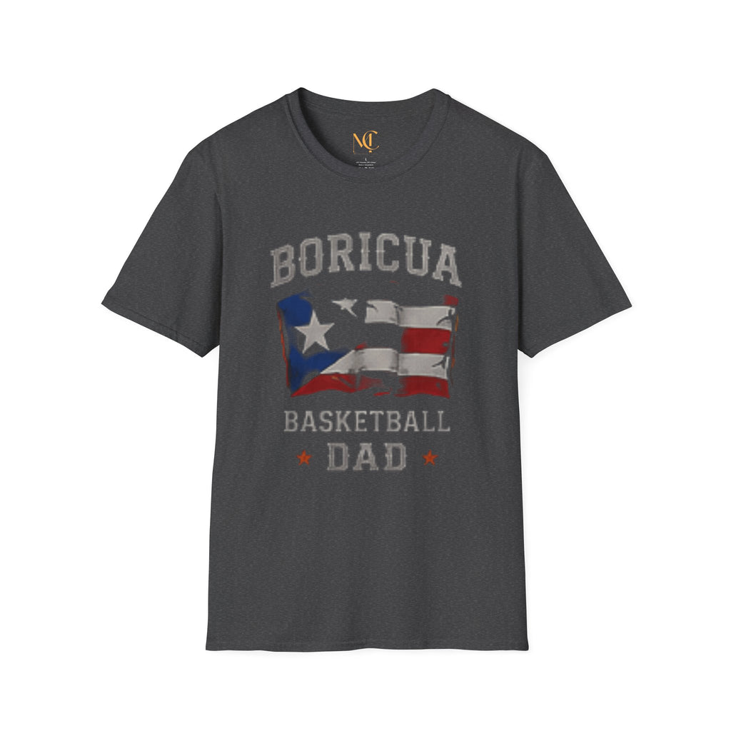 Boricua Basketball Dad T-Shirt — Puerto Rican Flag Pride Tee