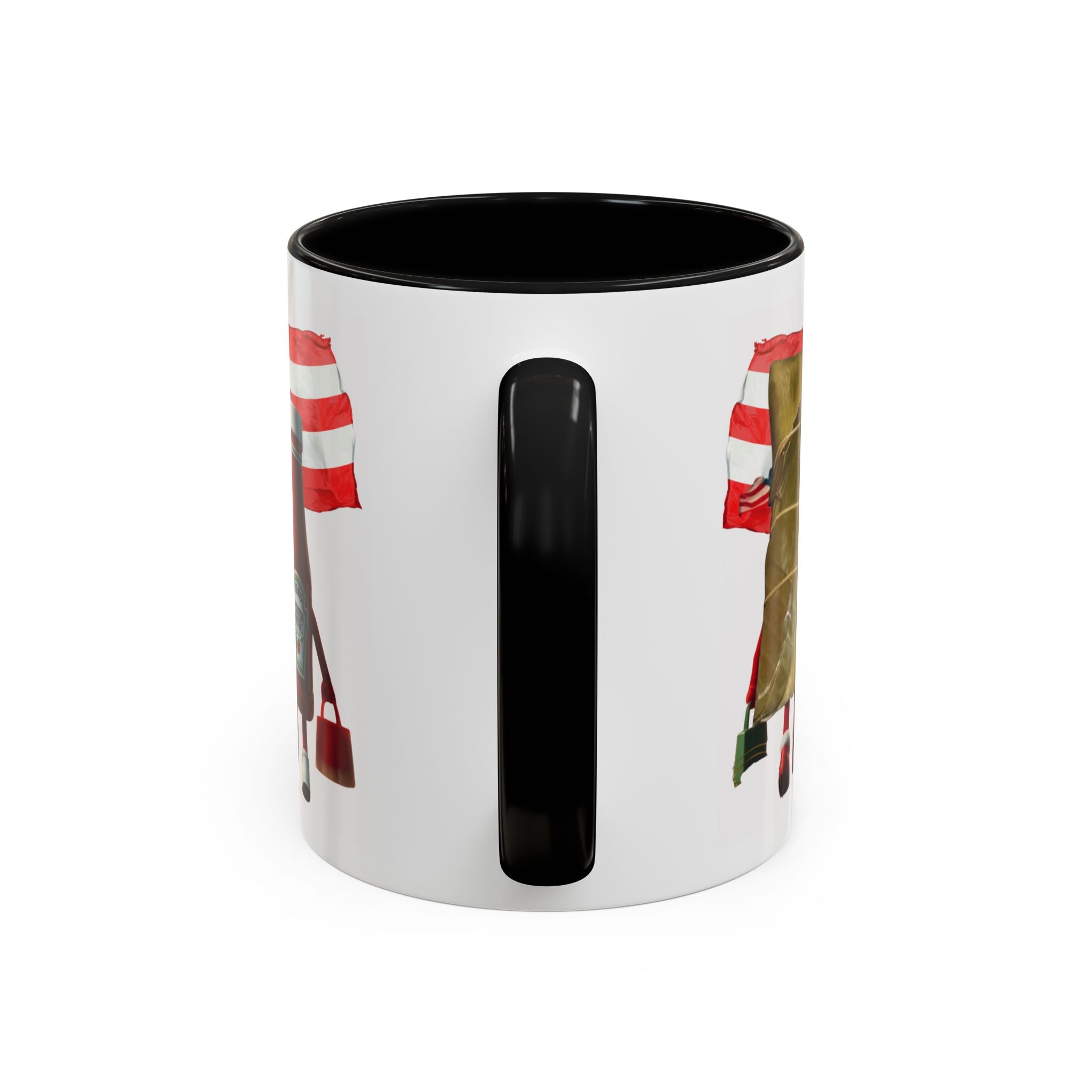 Puerto Rican Flag Ketchup & Pasteles Coffee Mug — Funny Food Friends Accent Mug (11/15oz)