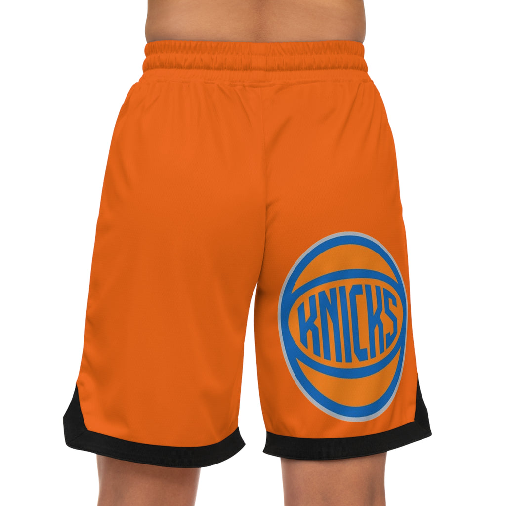 NY-KBasketball Shorts — Orange Athletic Rib Game Shorts