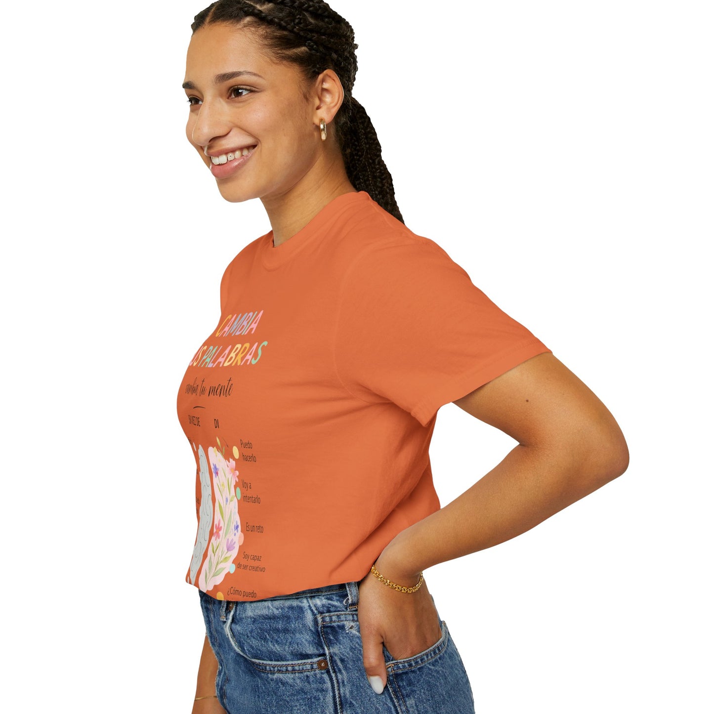 Cambia Tus Palabras Floral Positivity T-Shirt