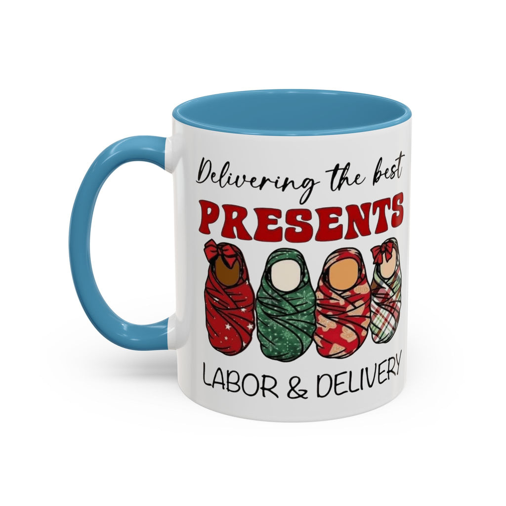 Christmas Presents Delivery Coffee Mug — "Delivering the Best Presents" Accent Mug Medical Christmas Mug,