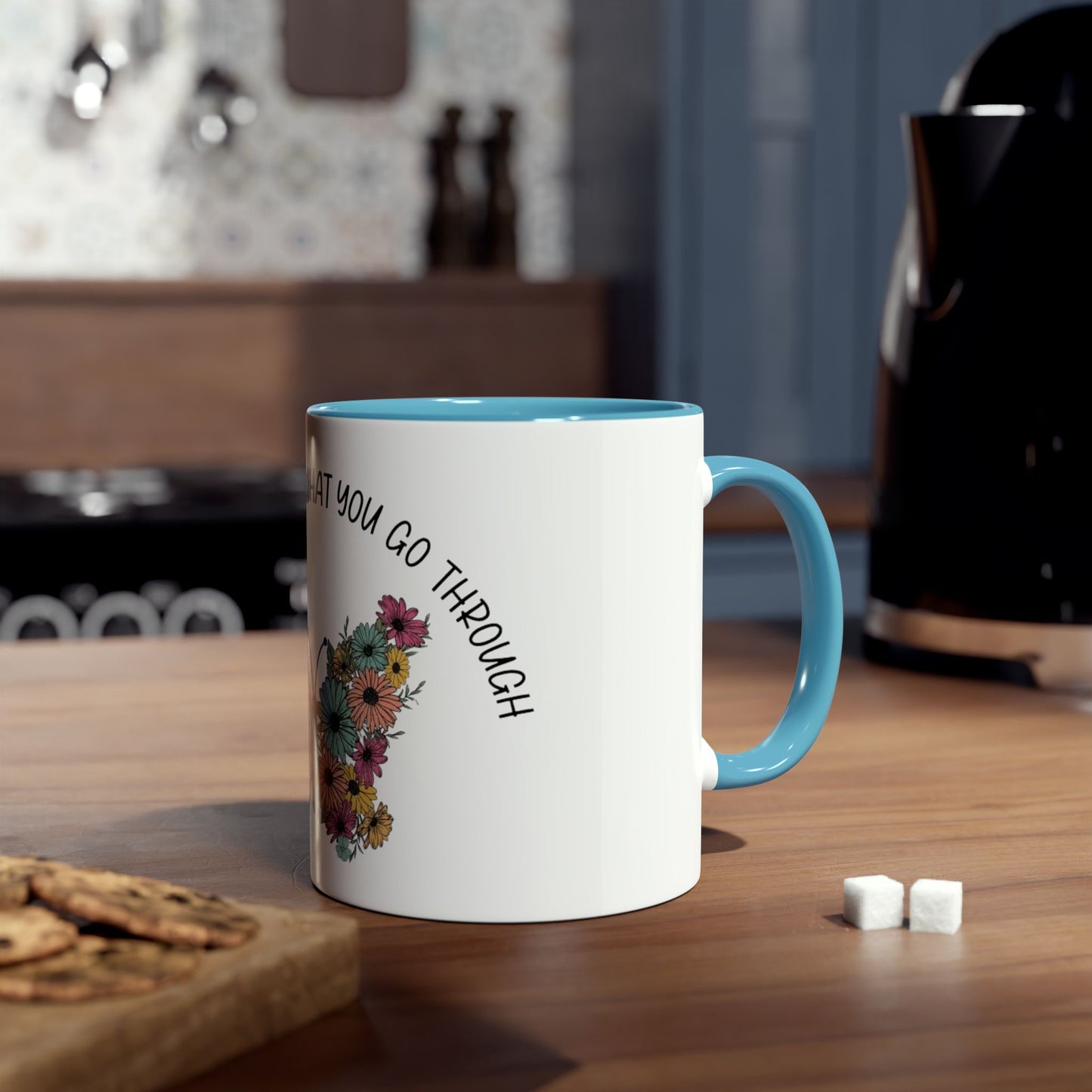 Start your day with meaning. Inspirational Two-Tone Mug for Growth Mindset, Butterfly Design, Coffee or Tea Lover Gift, Motivational Quote, Perfect for Self-Care