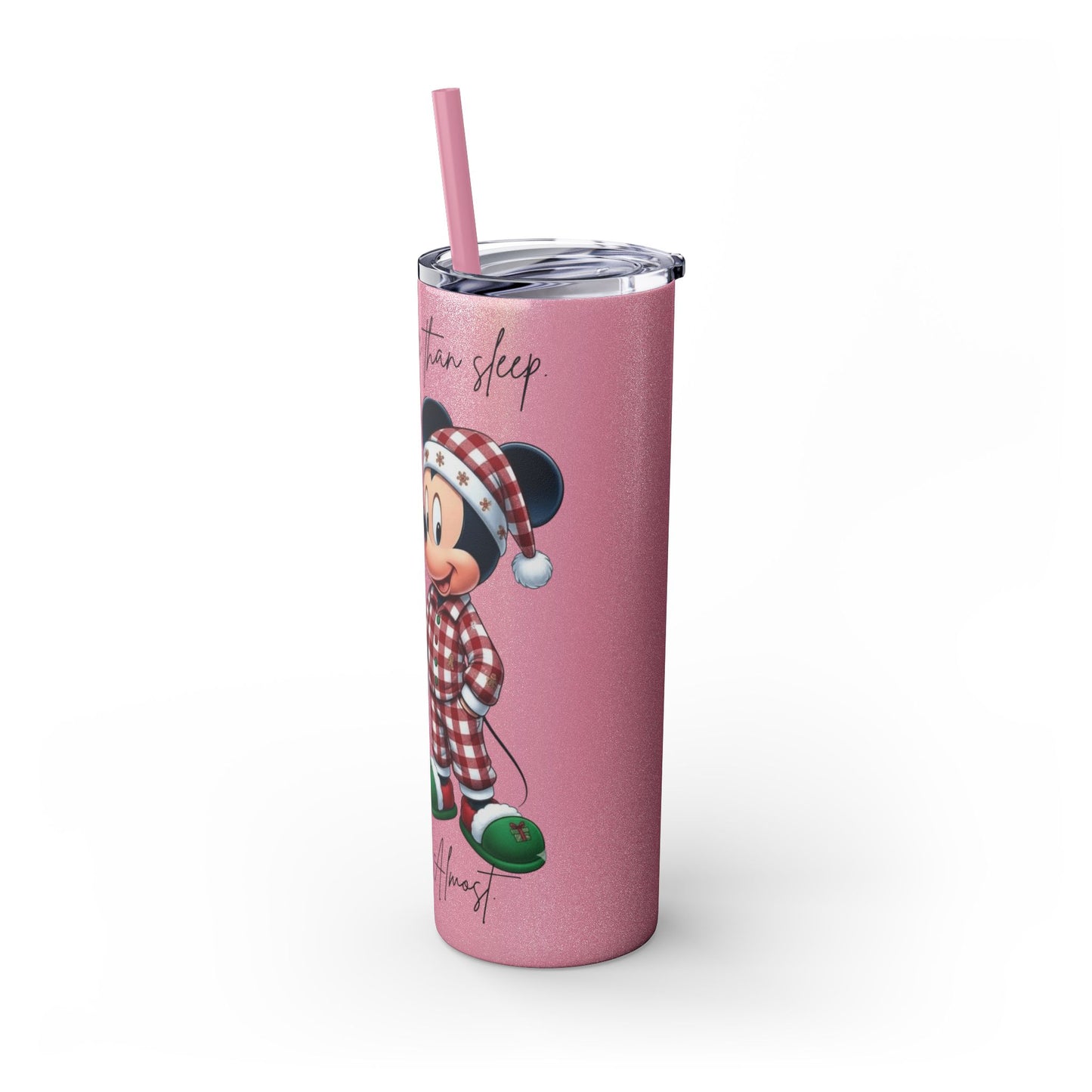 I Love You More Than Travel Tumbler — 20oz Skinny Cup with Straw