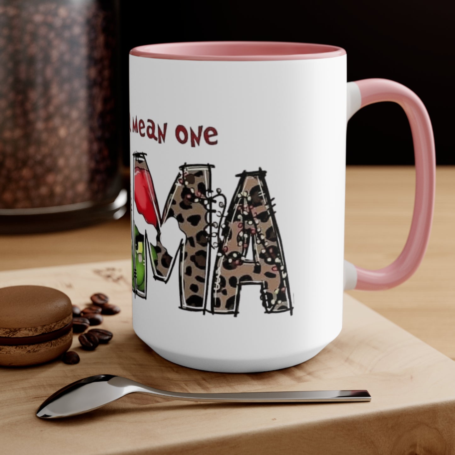 Grinch-Themed Accent Mug - "You're a Mean One, MAM" Holiday Coffee Cup Holiday Coffee Cups with Festive Quotes & Designs