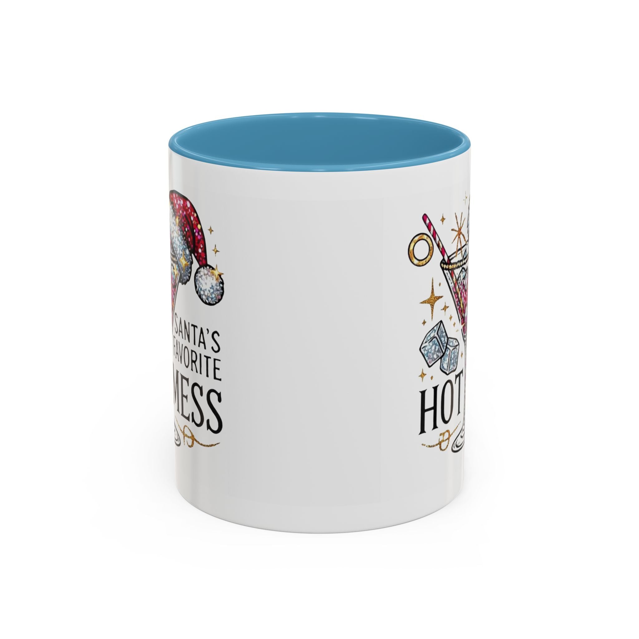 Accent Coffee Mug - "Santa's Favorite Hot Mess" Holiday Cocktail Mug (11/15 oz)