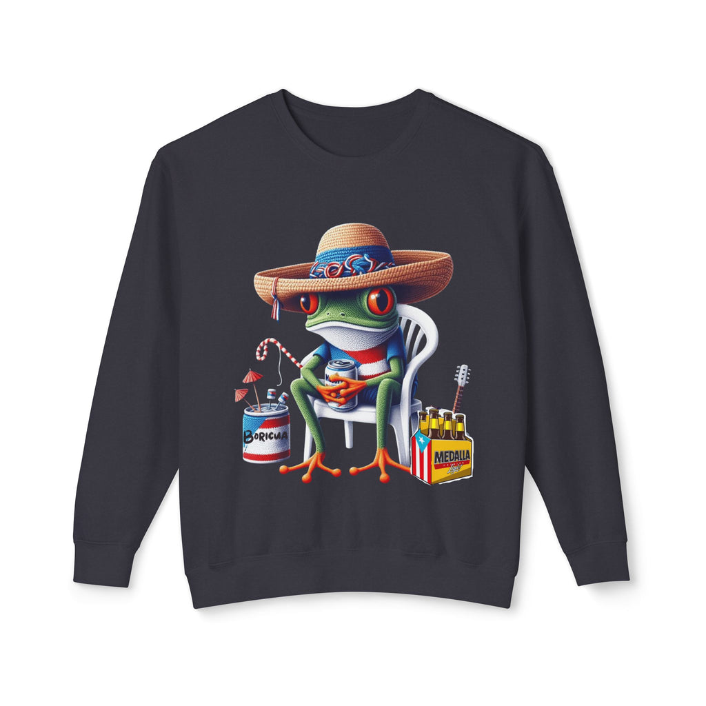 Coqui in Sombrero Crewneck Sweatshirt Puerto Rico’s Navidades