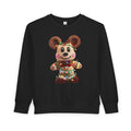 Holiday Plush Bear Toddler Sweatshirt  Festive Lights & Wreath Design