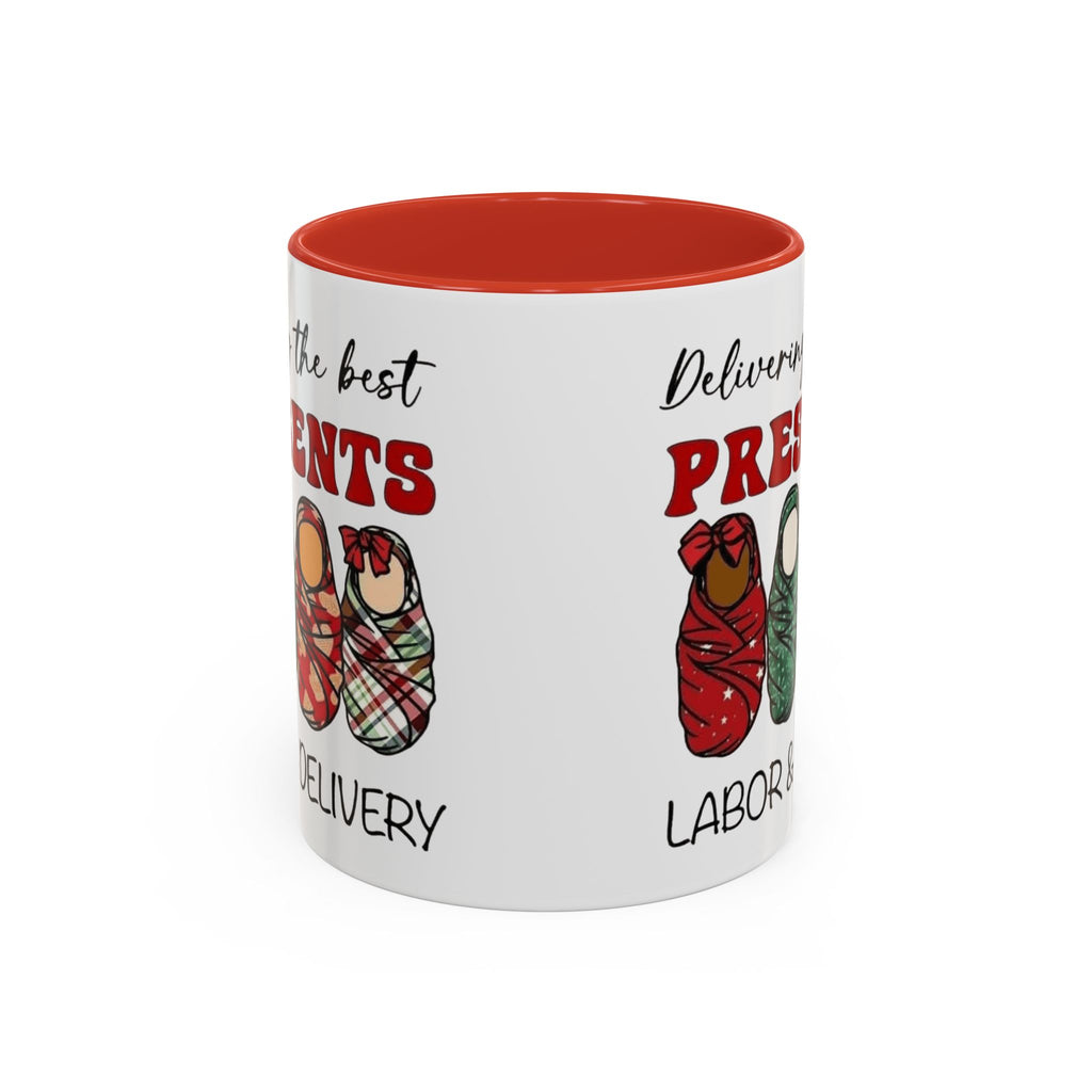 Christmas Presents Delivery Coffee Mug — "Delivering the Best Presents" Accent Mug Medical Christmas Mug,