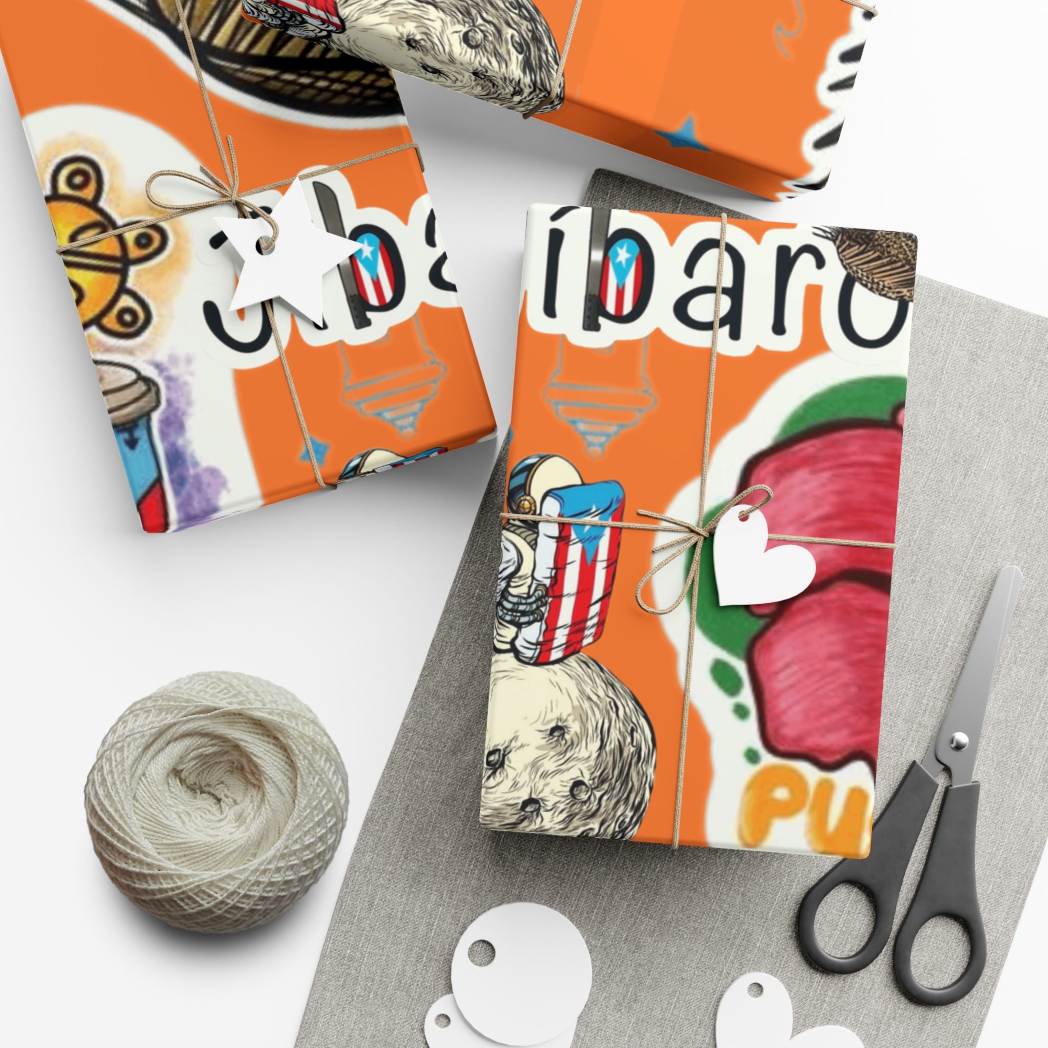 Puerto Rico Wrapping Paper Cultural Gift Wrap Boricua Heritage Design Holiday & Celebration Gift Packaging Festive Gift Wrap Papers
