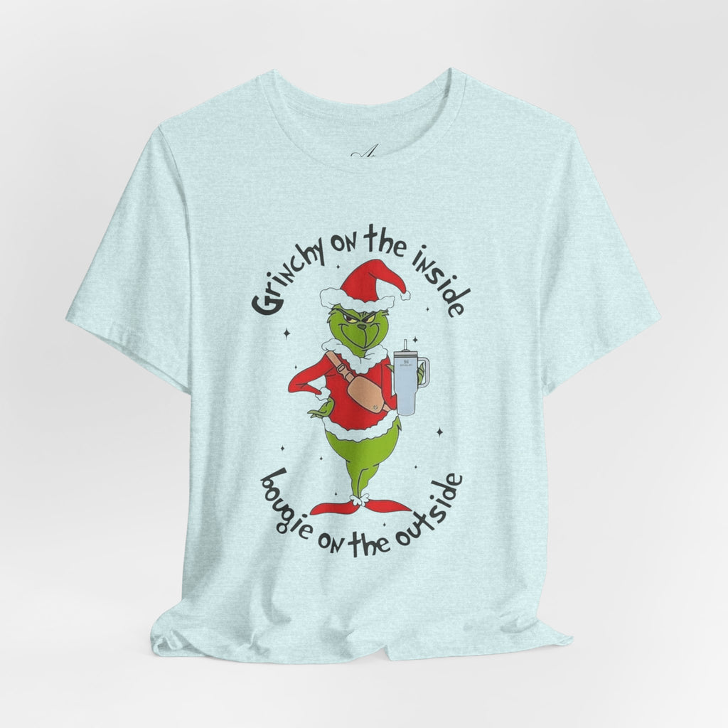 Grinch-Inspired Holiday Tee: 'Grinchy on the Inside, Boogie on the Outside'