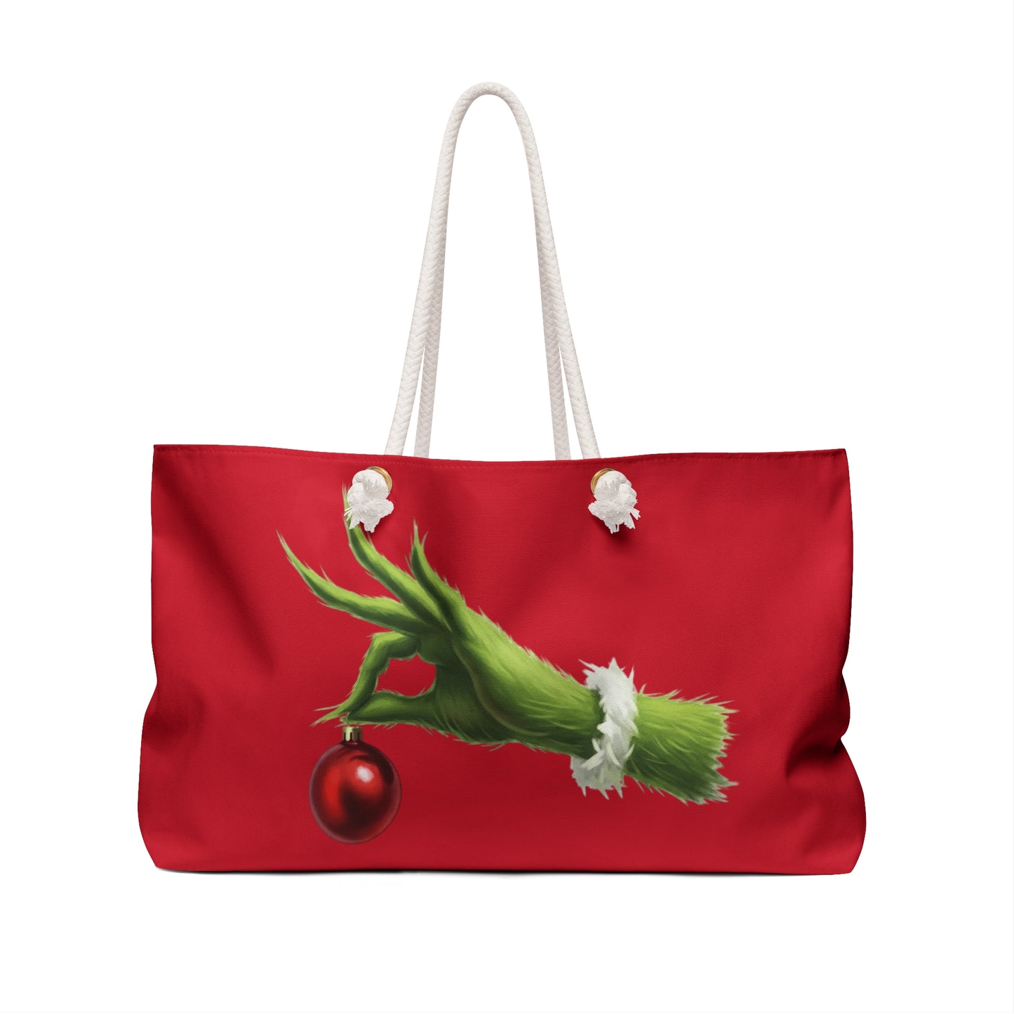 Grinchy Holiday Weekender Bag Christmas Tote Bag Festive Holiday Design